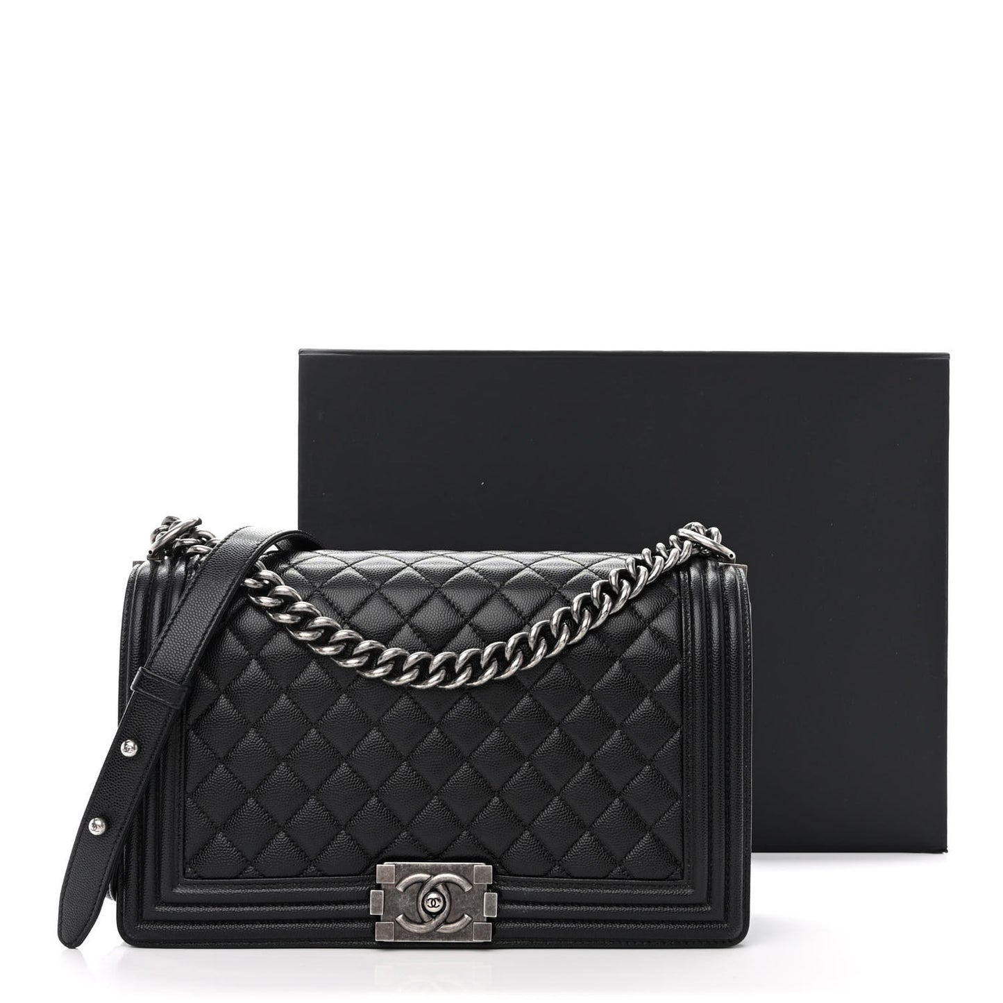 Caviar Quilted New Medium Boy Flap Black