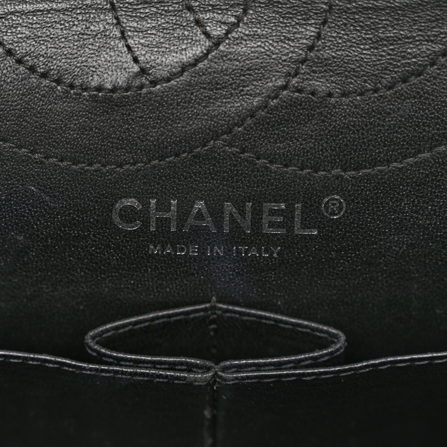 Distressed Patent Quilted 2.55 Reissue 226 Flap Black