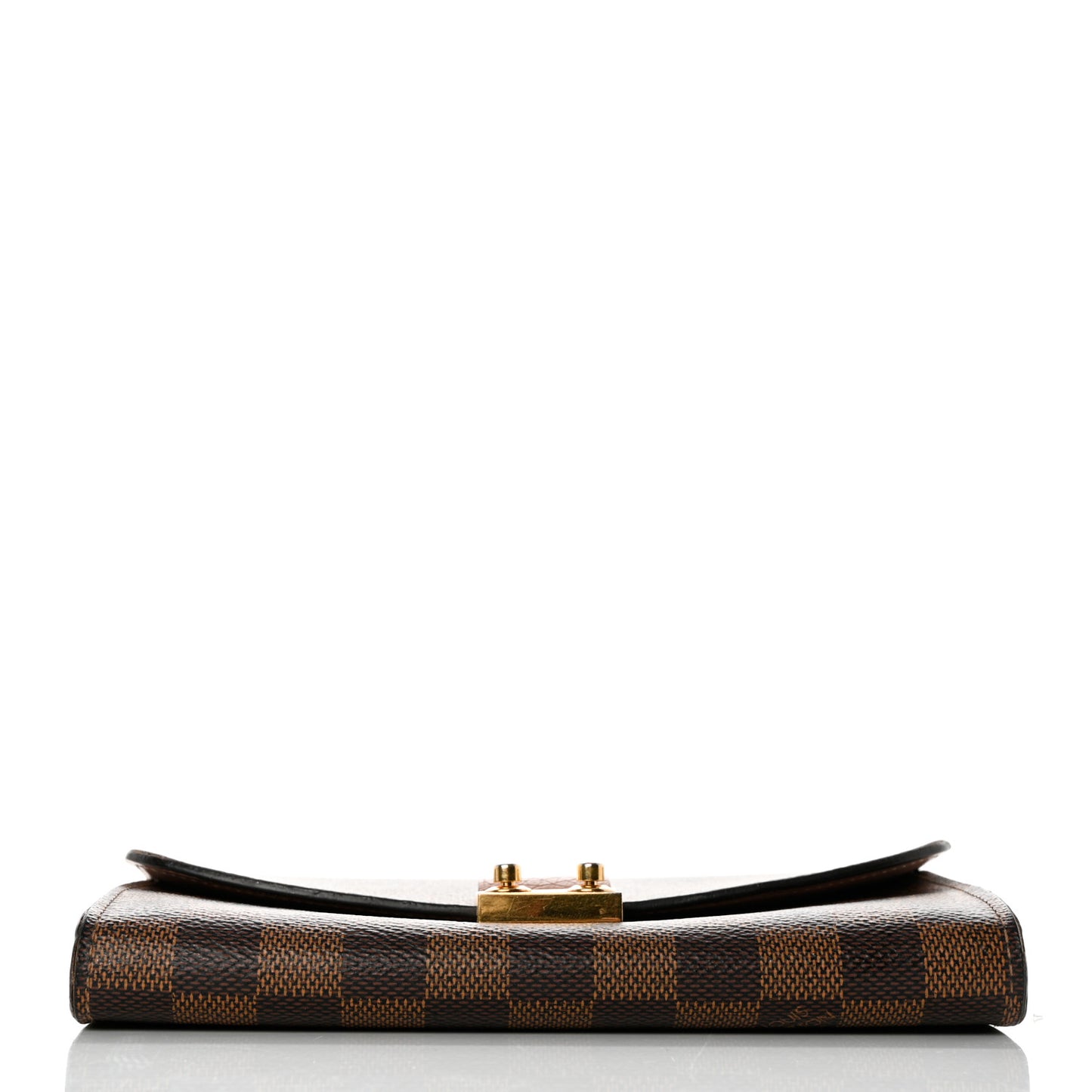 Damier Ebene Croisette Chain Wallet Rose Ballerine