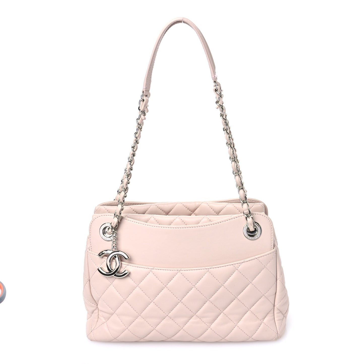 Lambskin Quilted Chanel 7 Tote Pink