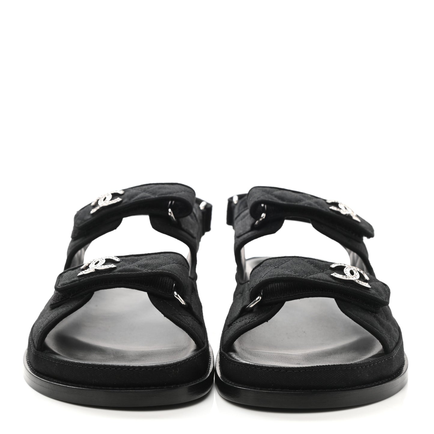 Mixed Fibers Velcro Dad Sandals 41 Black