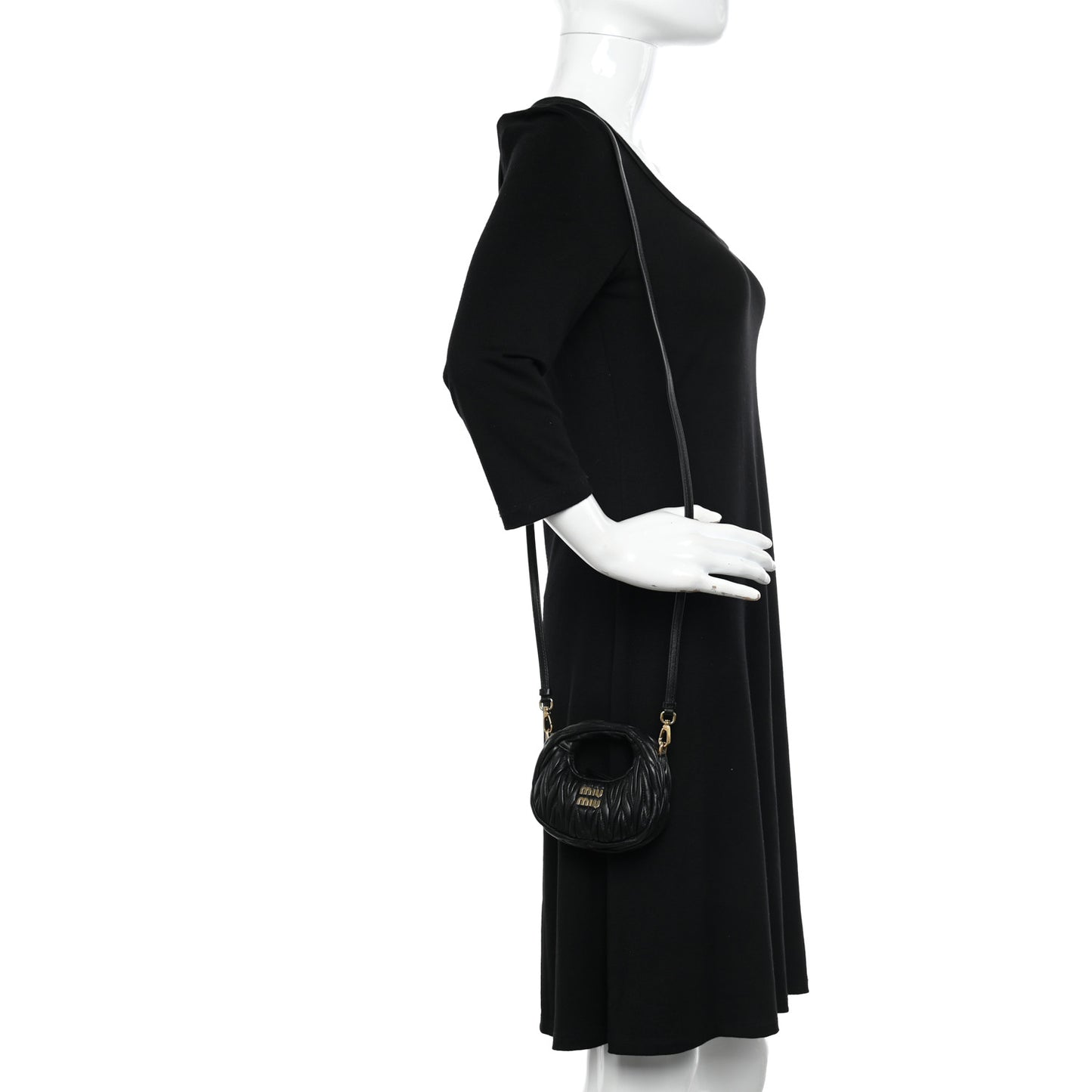 Nappa Matelasse Micro Wander Hobo Black
