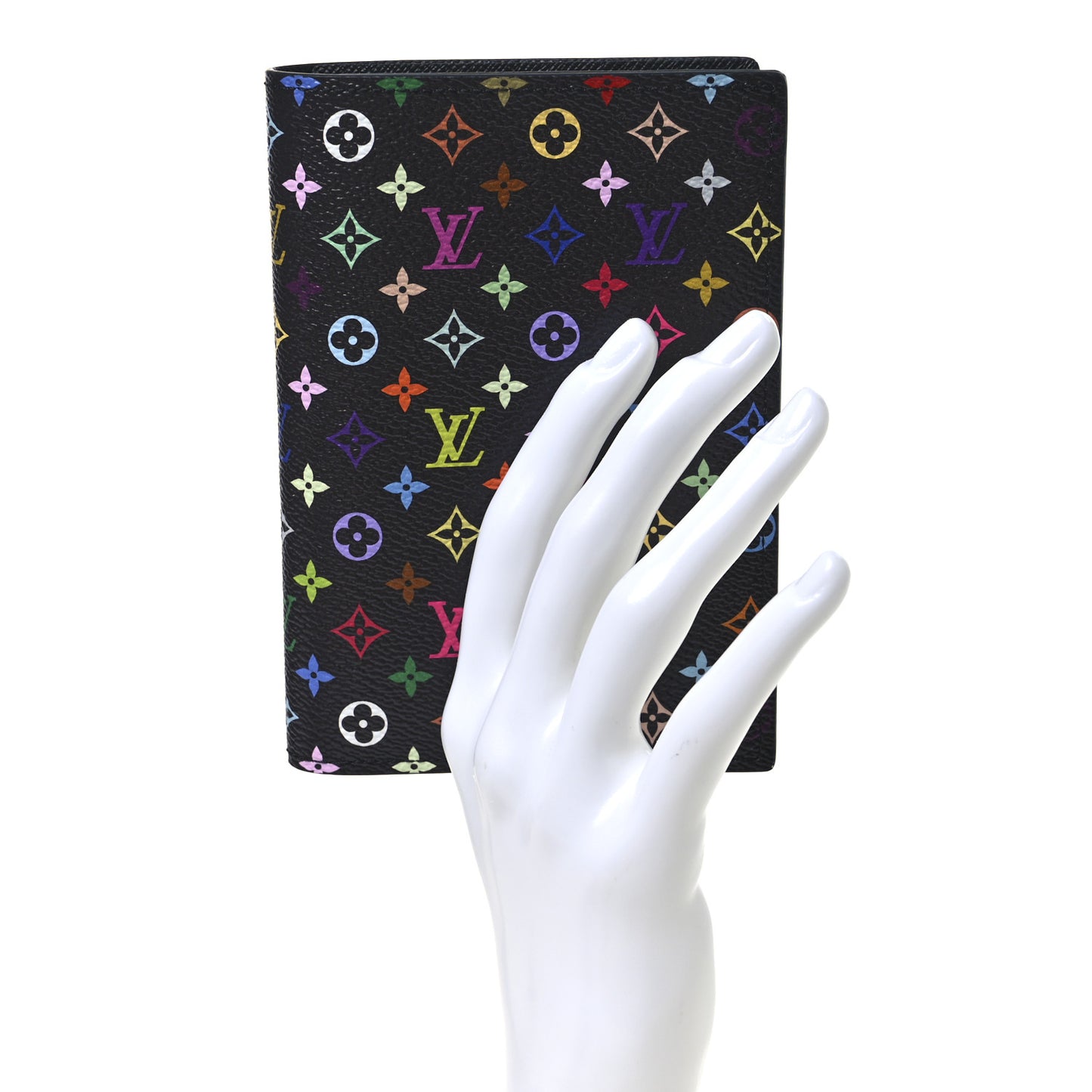 LV X TM Monogram Multicolor Passport Cover Black