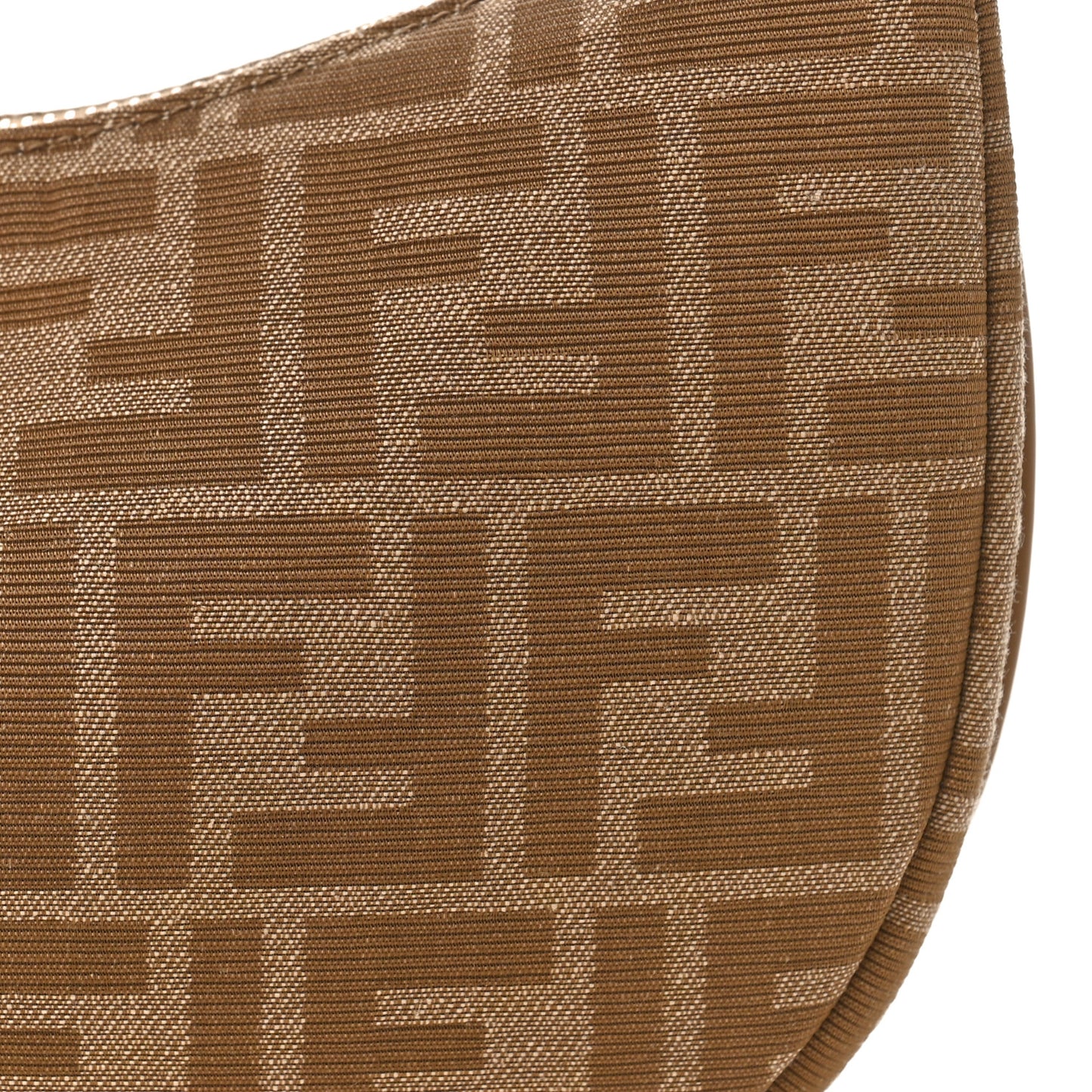 Fabric Jacquard Vitello Grace FF 1974 Mini Fendigraphy Hobo Bag Beige
