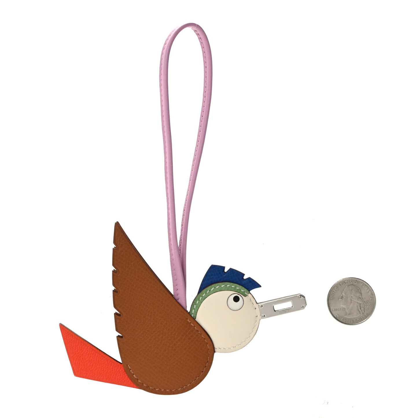 Epsom Swift Chevre Mysore Birdy Bag Charm Mauve Sylvestre Vert Poppy Gold Nata Craie