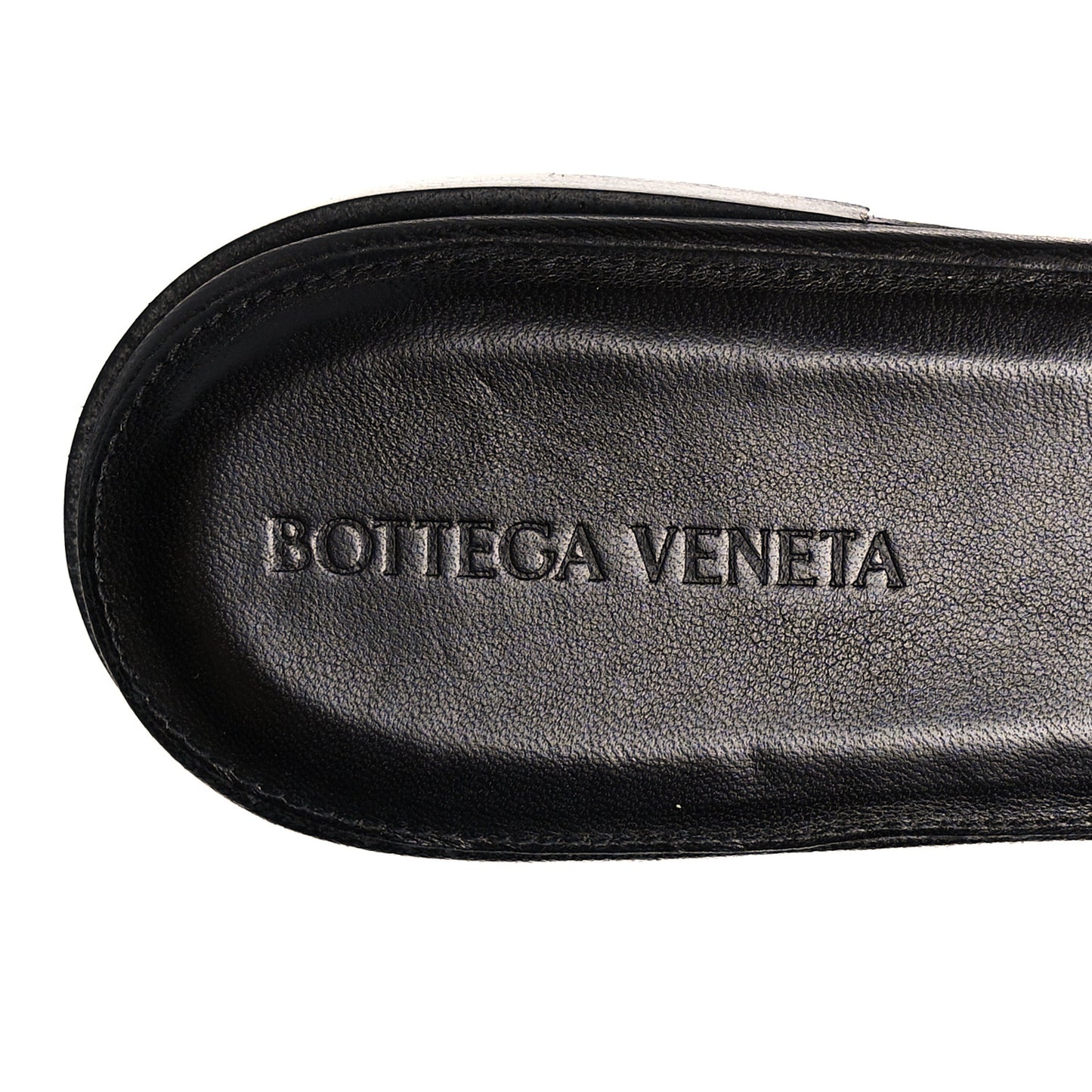 Nappa Quilted Rubber Lido Flat Sandals 40 Black