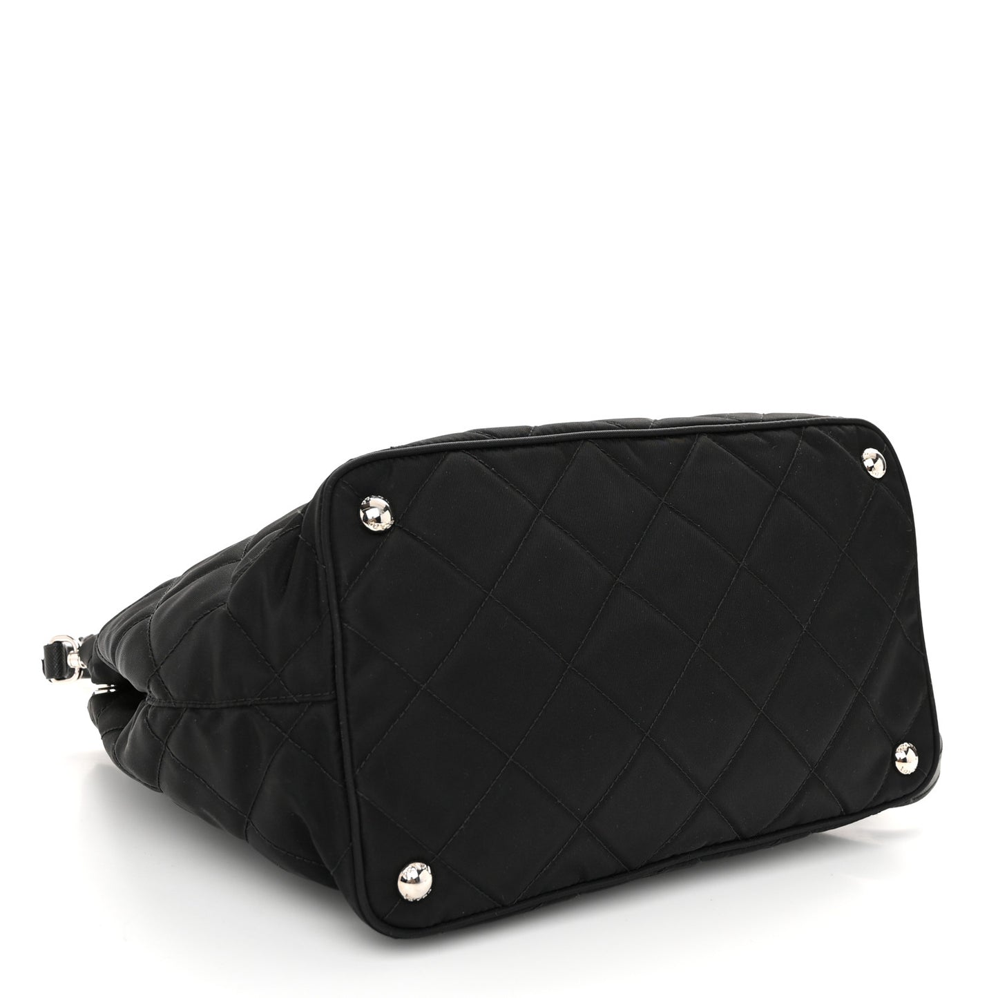 Nylon Tessuto Impuntu Quilted Tote Black
