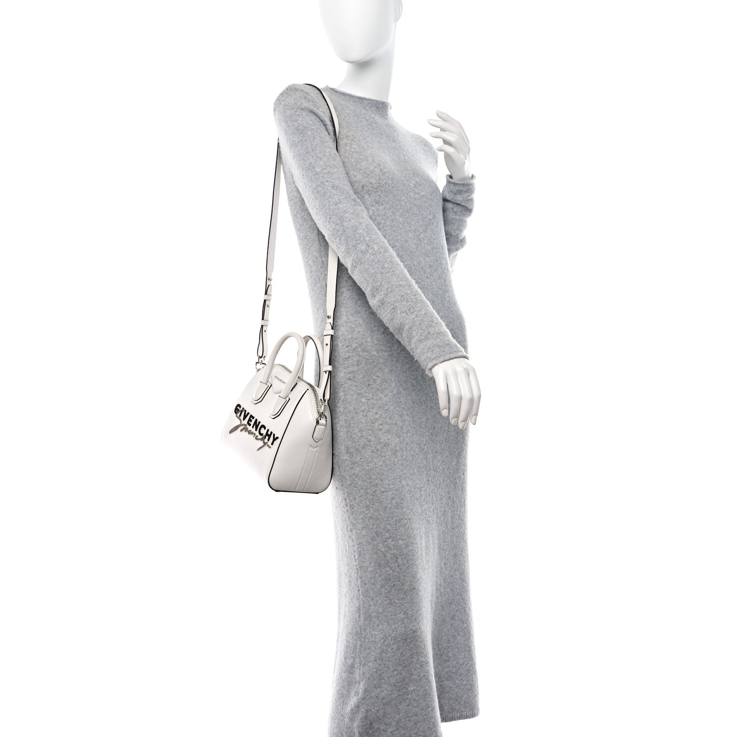 Givenchy Calfskin Signature Logo Small Antigona White 2 of 15