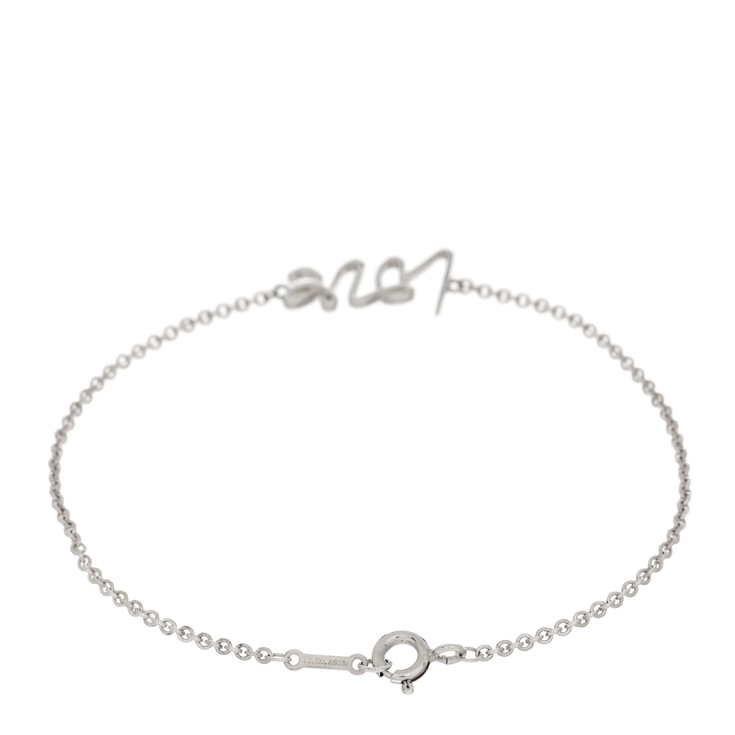 Tiffany Sterling Silver Graffiti Love Bracelet 2 of 3