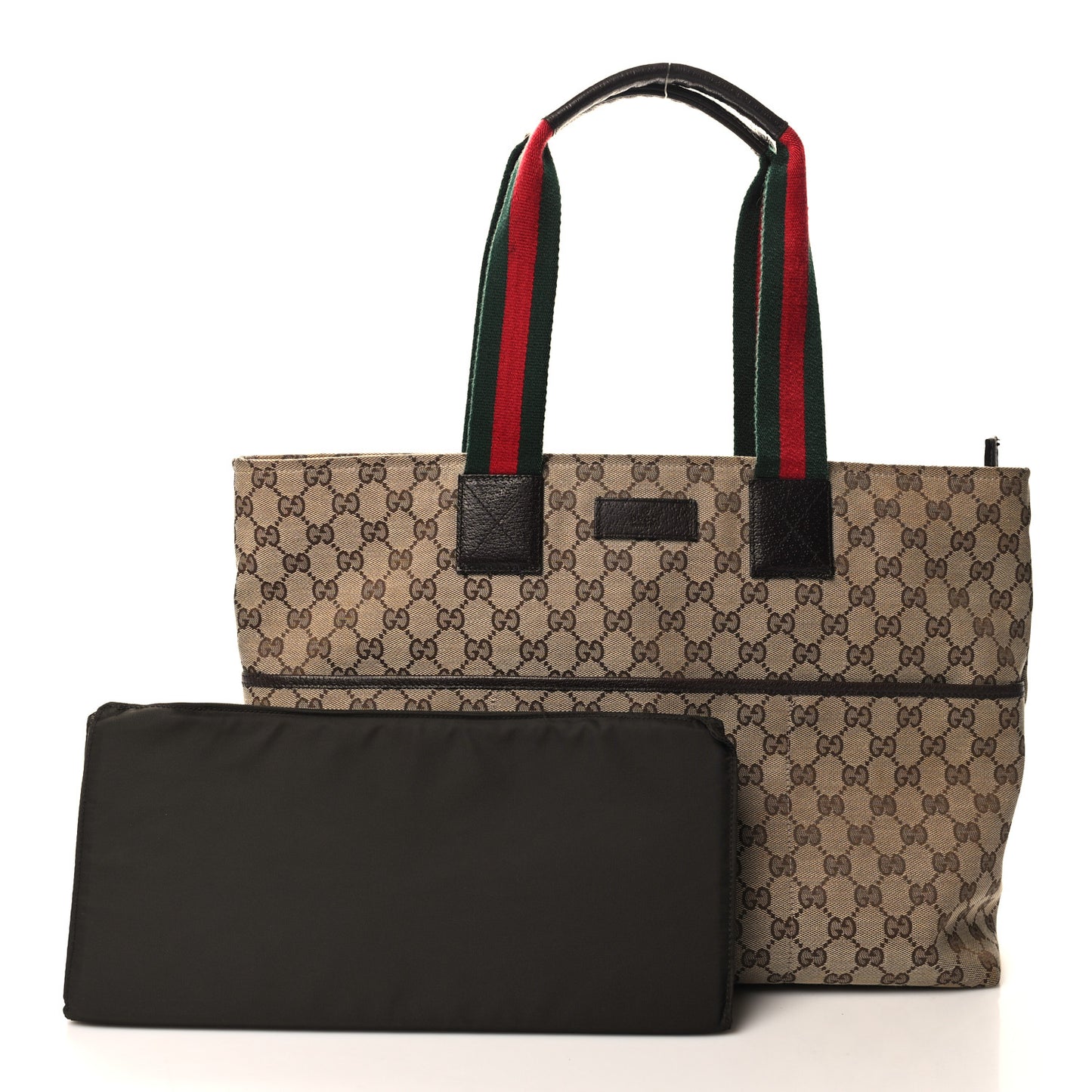 Monogram Web Large Diaper Tote Brown