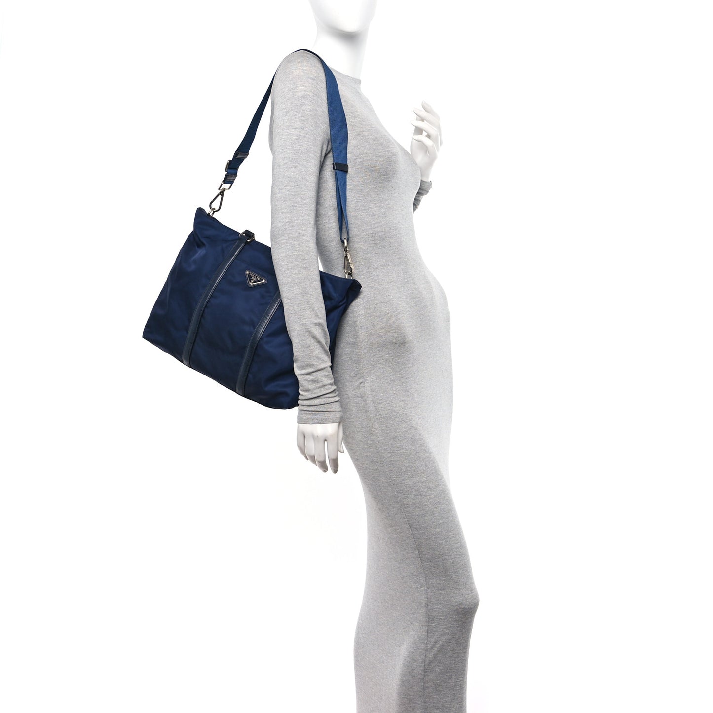 Tessuto Nylon Vitello Tote Baltico