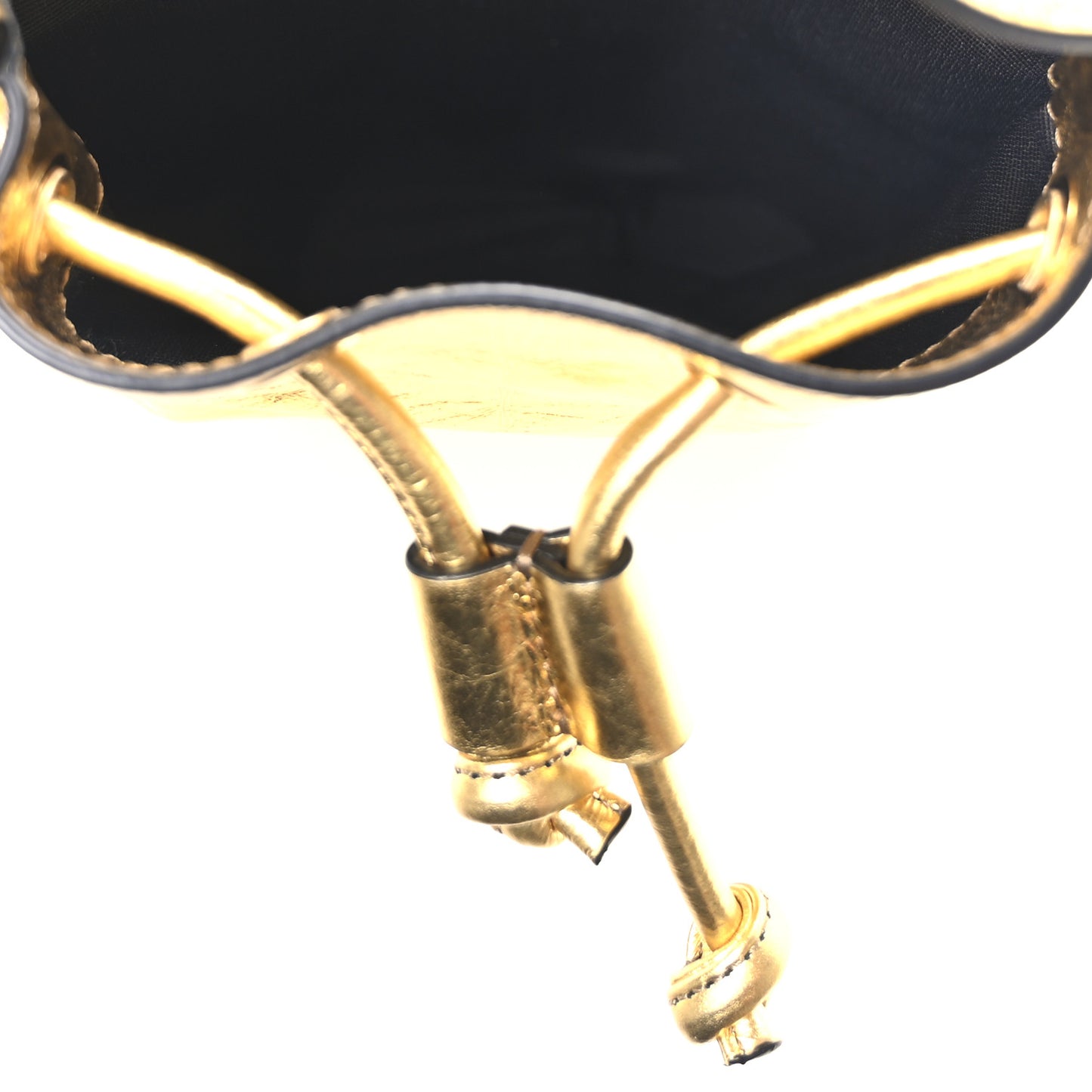 Metallic Calfskin Cecilia Small Bucket Bag Gold