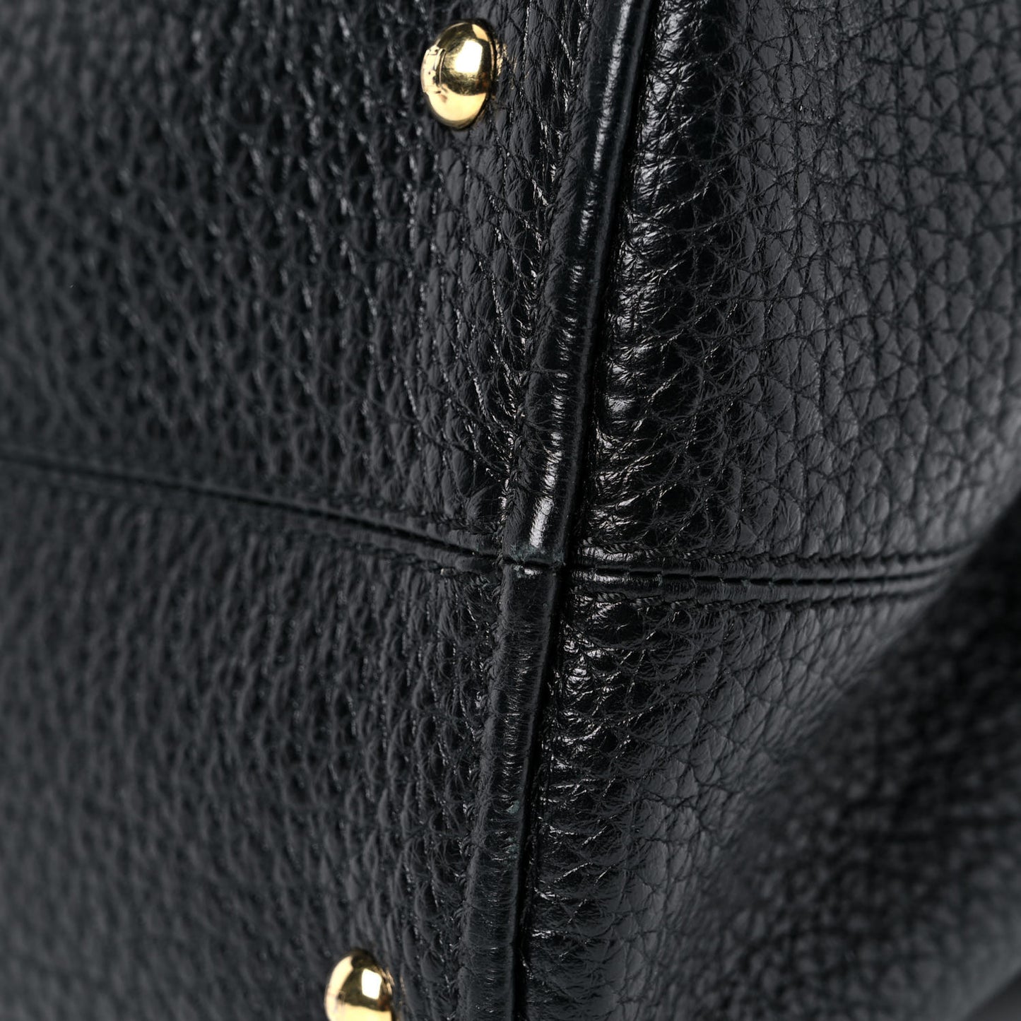 Pebbled Calfskin Large Chameleon Tote Black