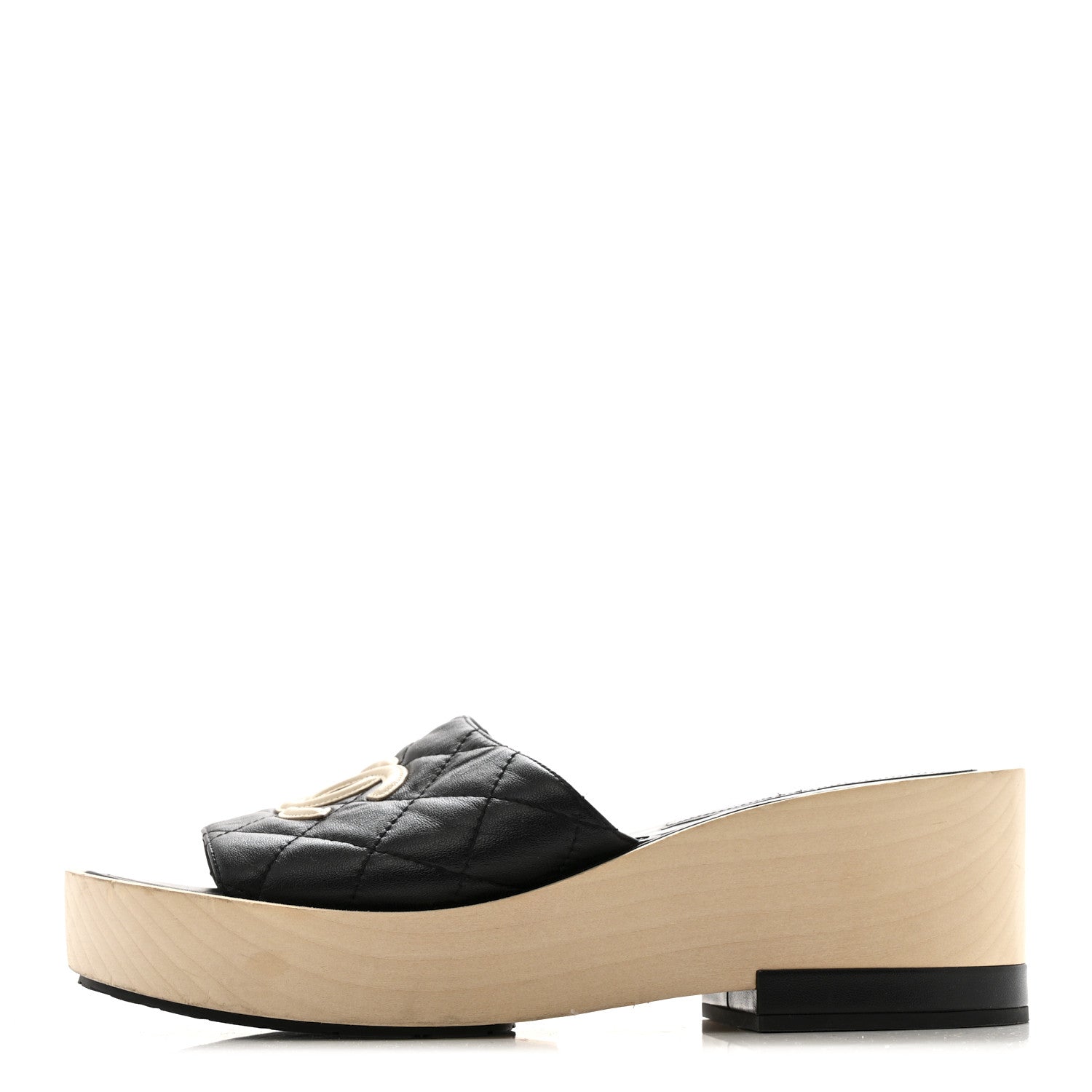 Chanel Lambskin CC Flat Slide Sandals 40 Black 1768168 – FASHIONPHILE
