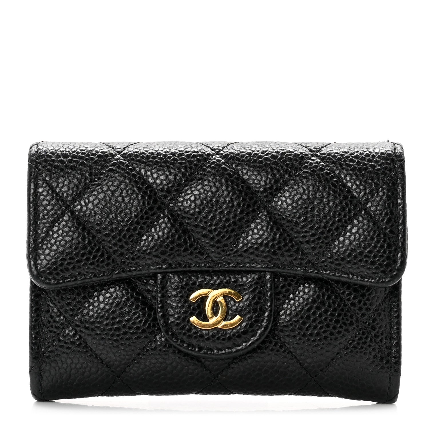 Chanel Caviar Quilted Flap Card Holder Black 1 of 8