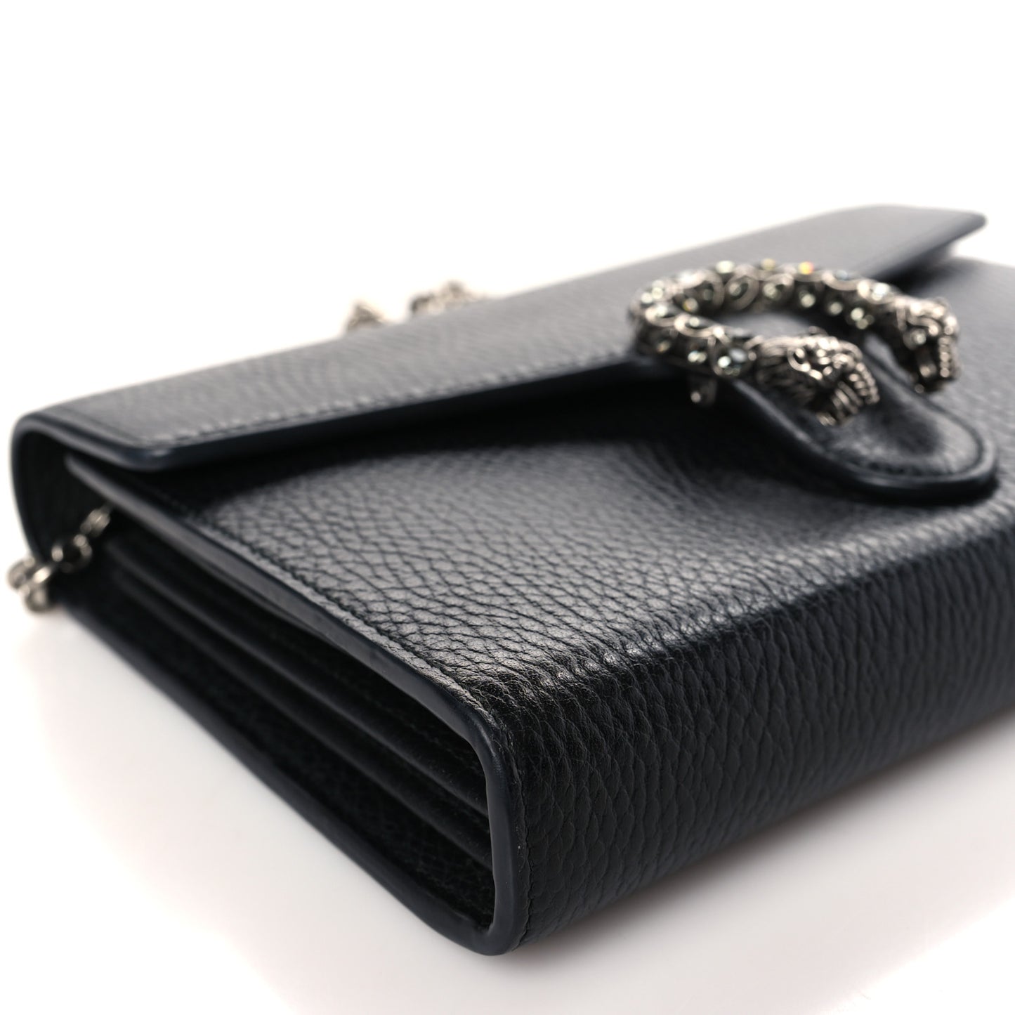 Calfskin Mini Dionysus Chain Wallet Black