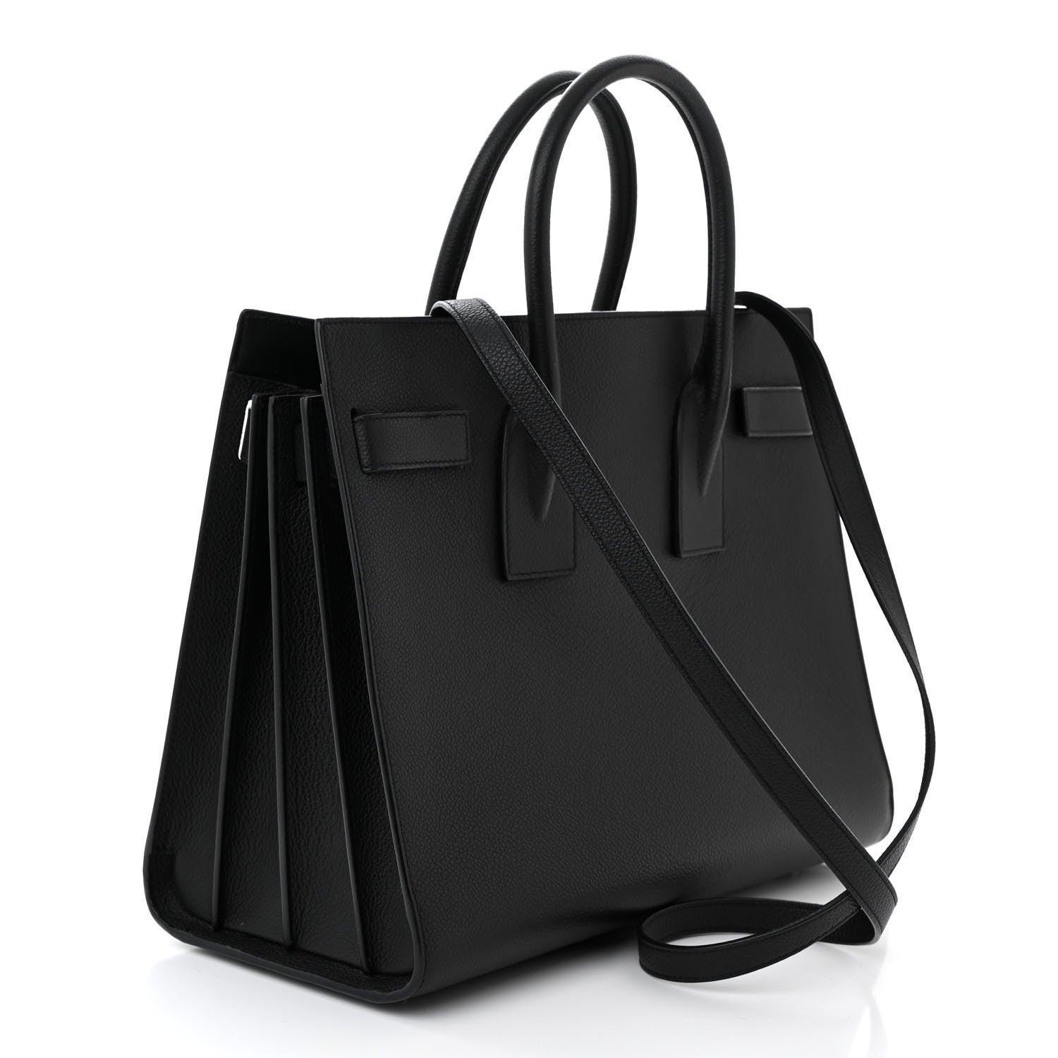 Saint Laurent Grained Calfskin Small Sac De Jour Black 3 of 10