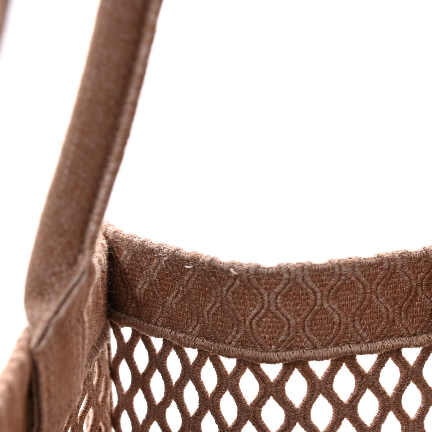 Mesh Embroidered Medium Book Tote Clay
