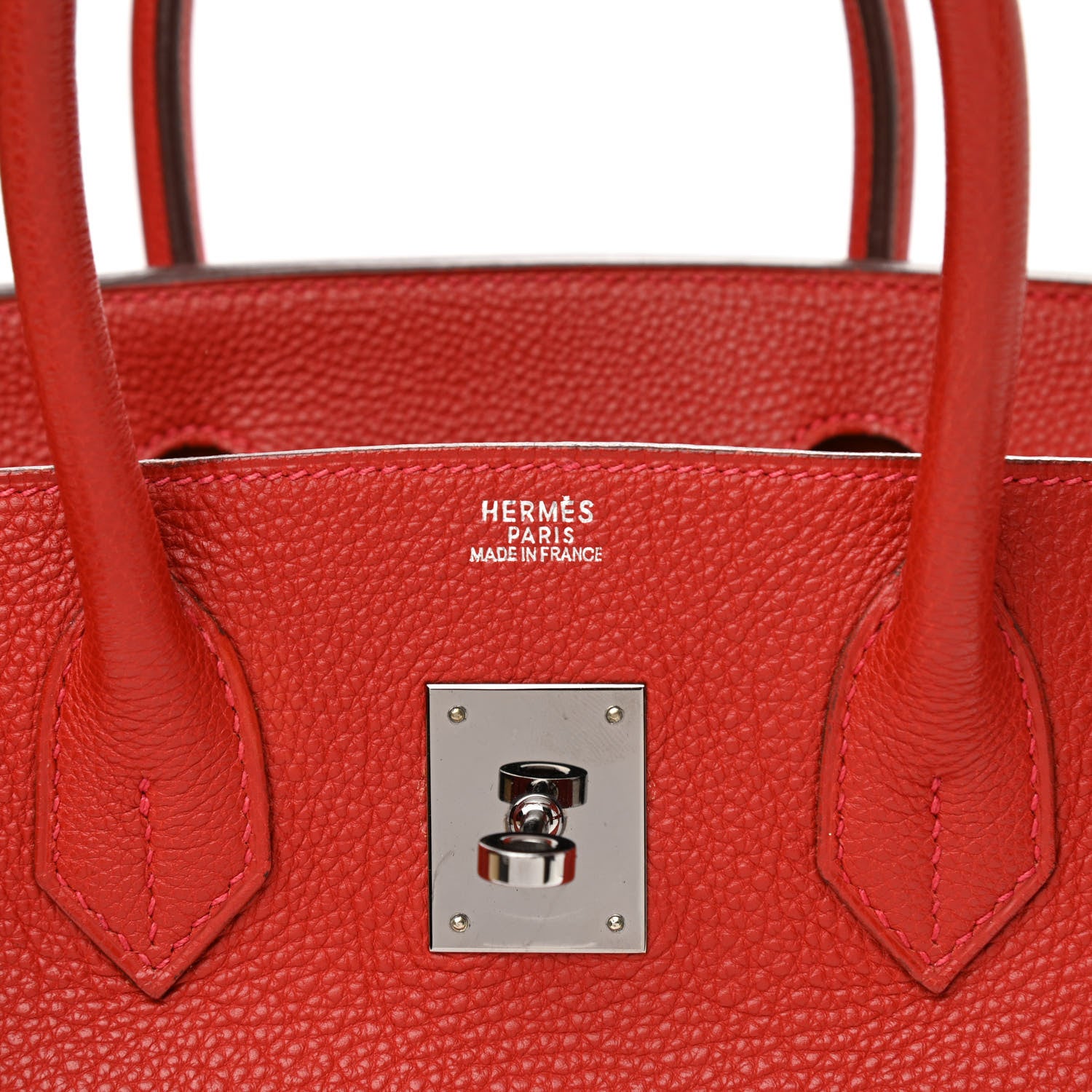 Hermes Togo Bi-Color Birkin 30 Rouge Casaque Potiron 9 of 17