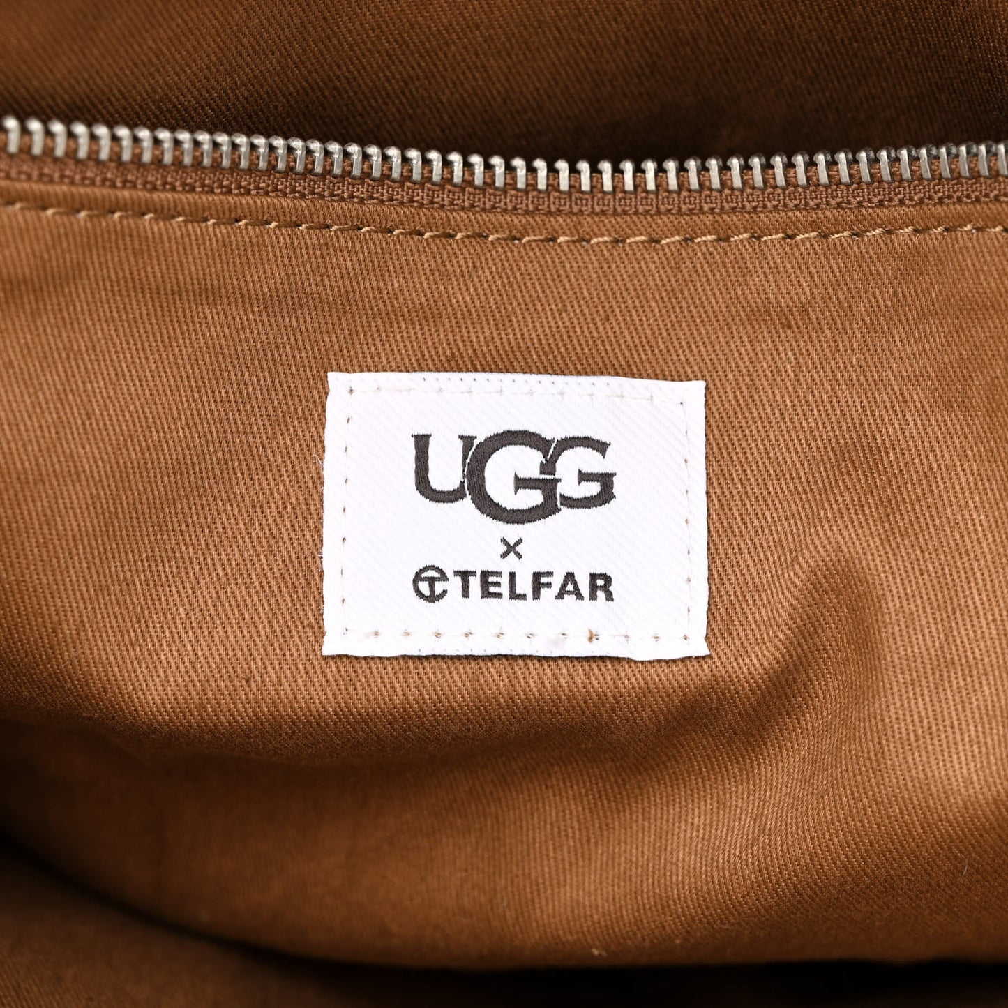 X UGG Suede Shearling Medium Shopping Bag Chestnut