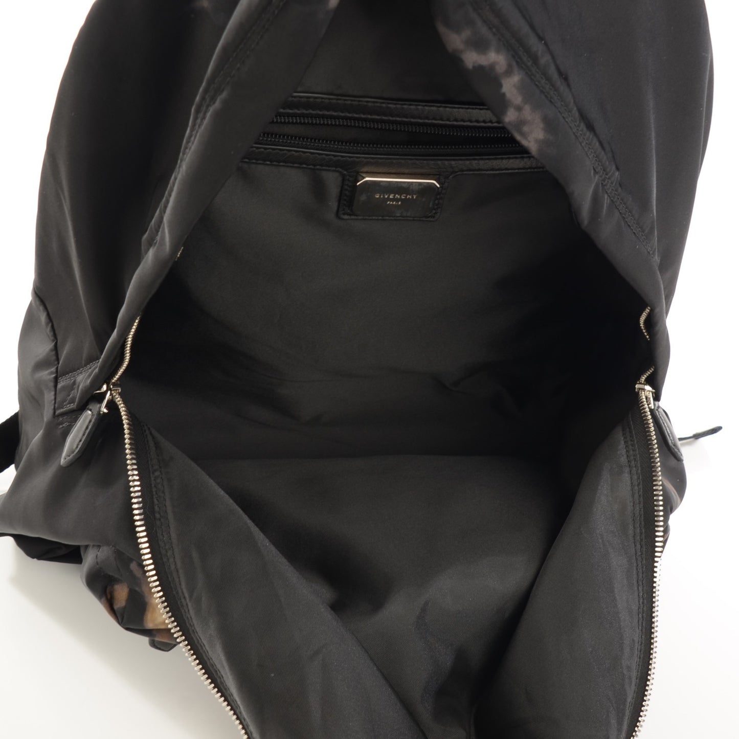 Nylon Rottweiler Print Backpack Black