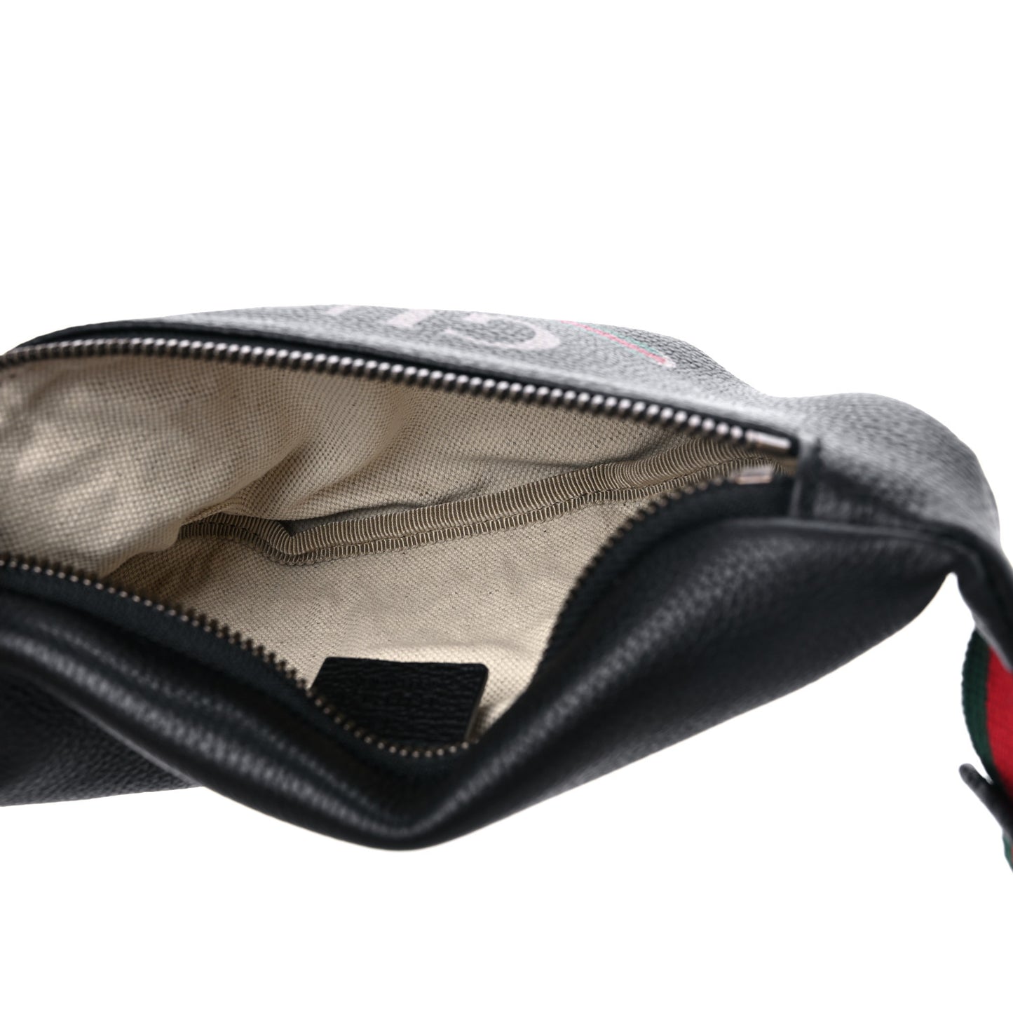 Grained Calfskin Small Logo Belt Bag Black
