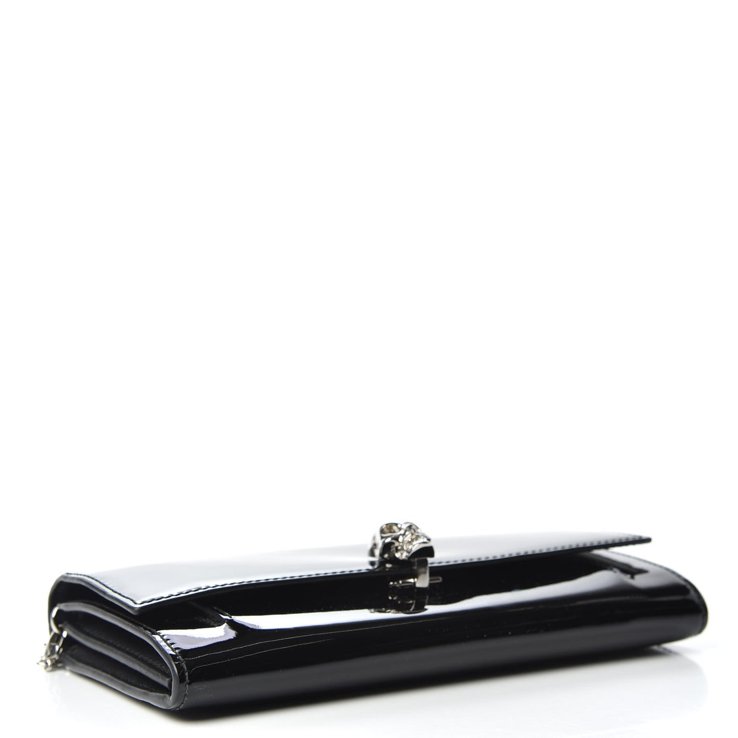 Patent Skull Wallet on Chain Black