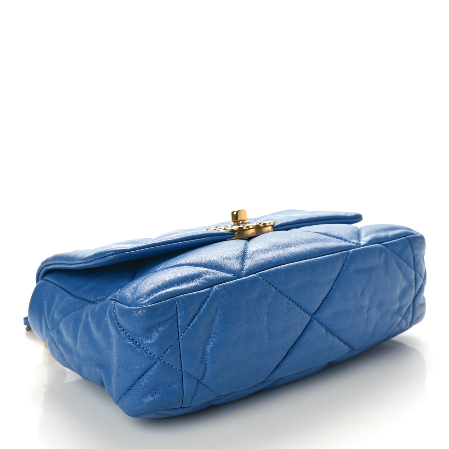 Lambskin Quilted Medium Chanel 19 Flap Blue