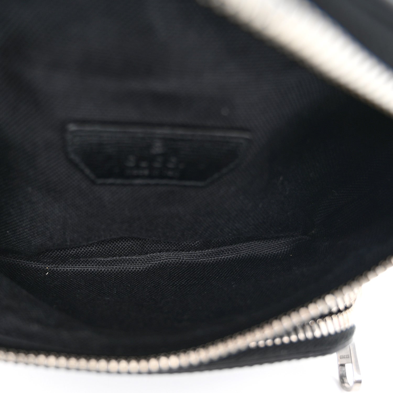Gucci GG Supreme Monogram Textured Calfskin Retro Interlocking G Belt Bag Black 5 of 10