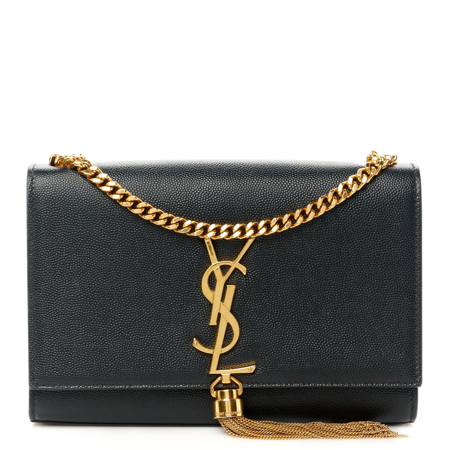Grain De Poudre Small Classic Monogram Kate Tassel Satchel Black