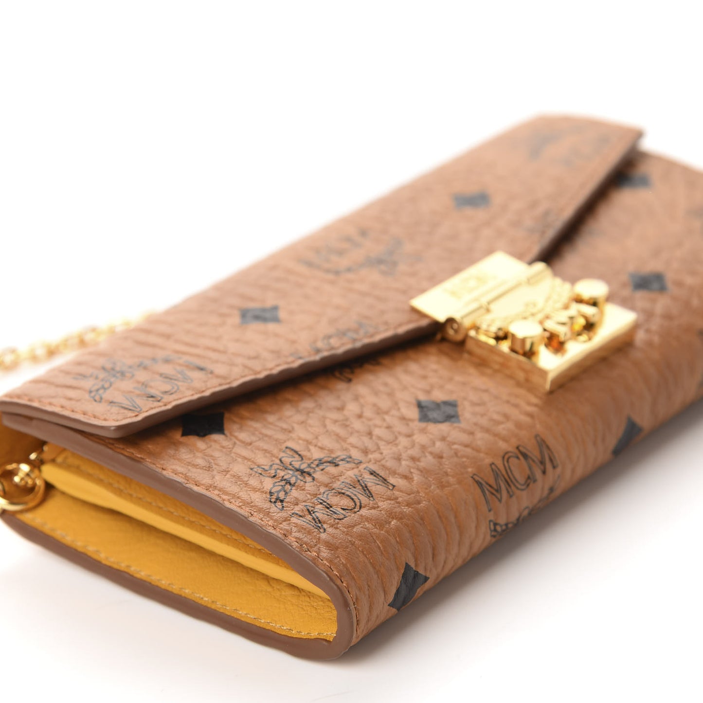 Visetos Large Patricia Wallet On Chain Cognac