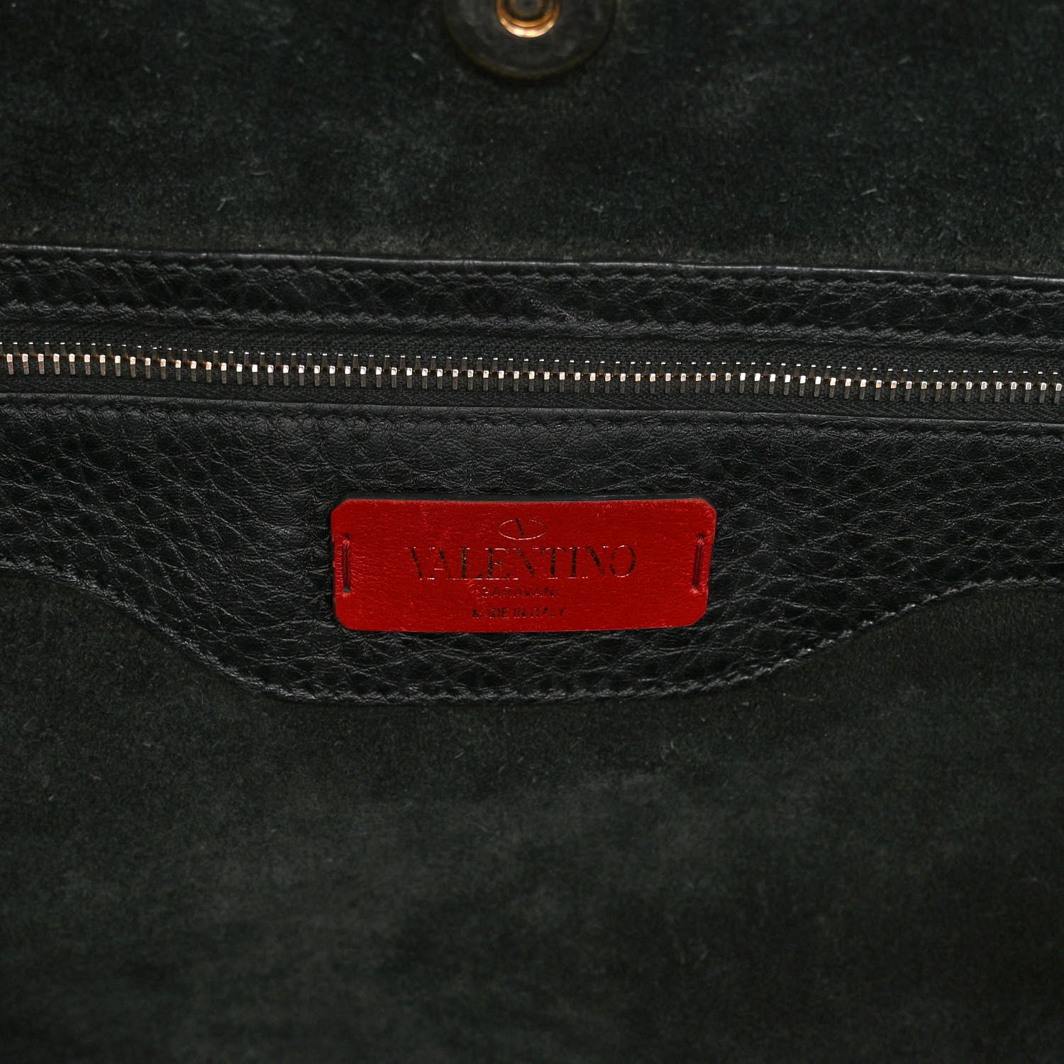 Valentino Garavani Grained Calfskin Rockstud Shoulder Tote Black 6 of 12