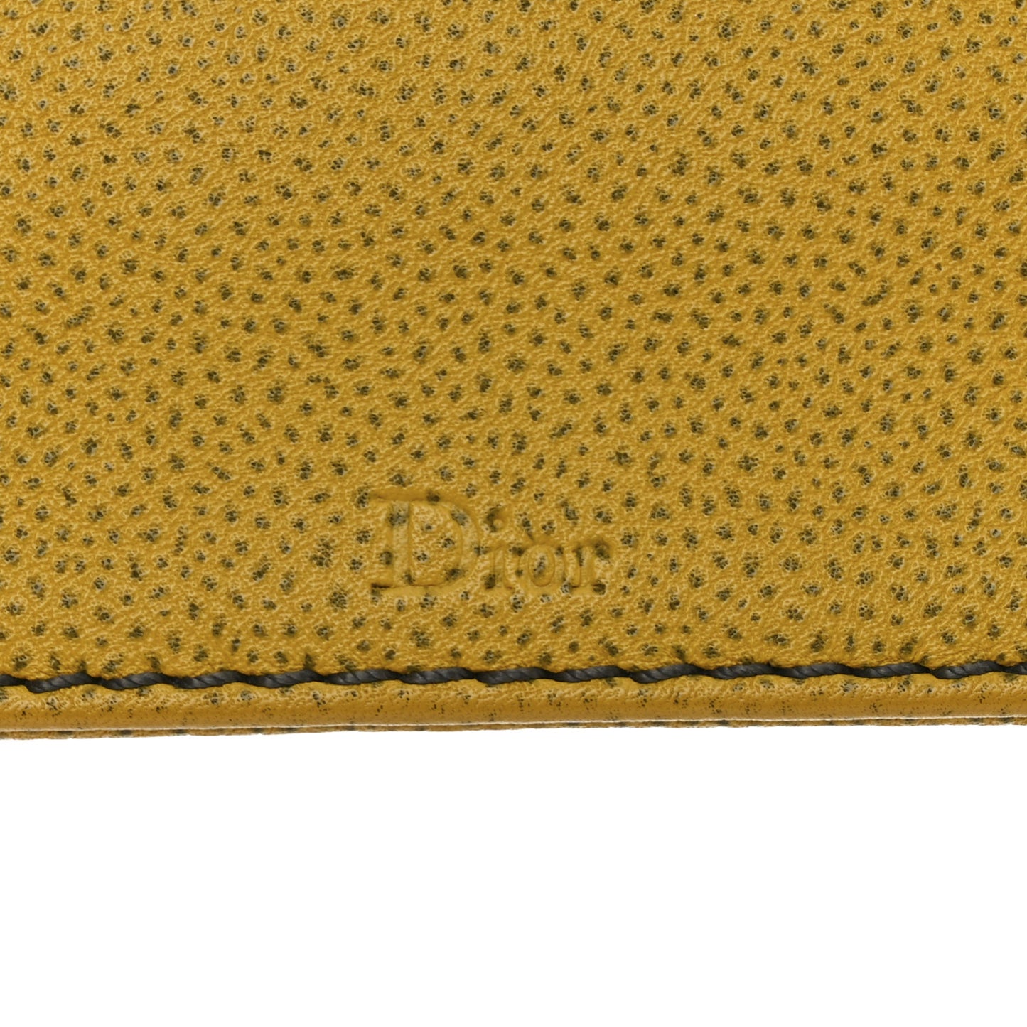 Grained Calfskin Medium Diorama Flap Bag Yellow