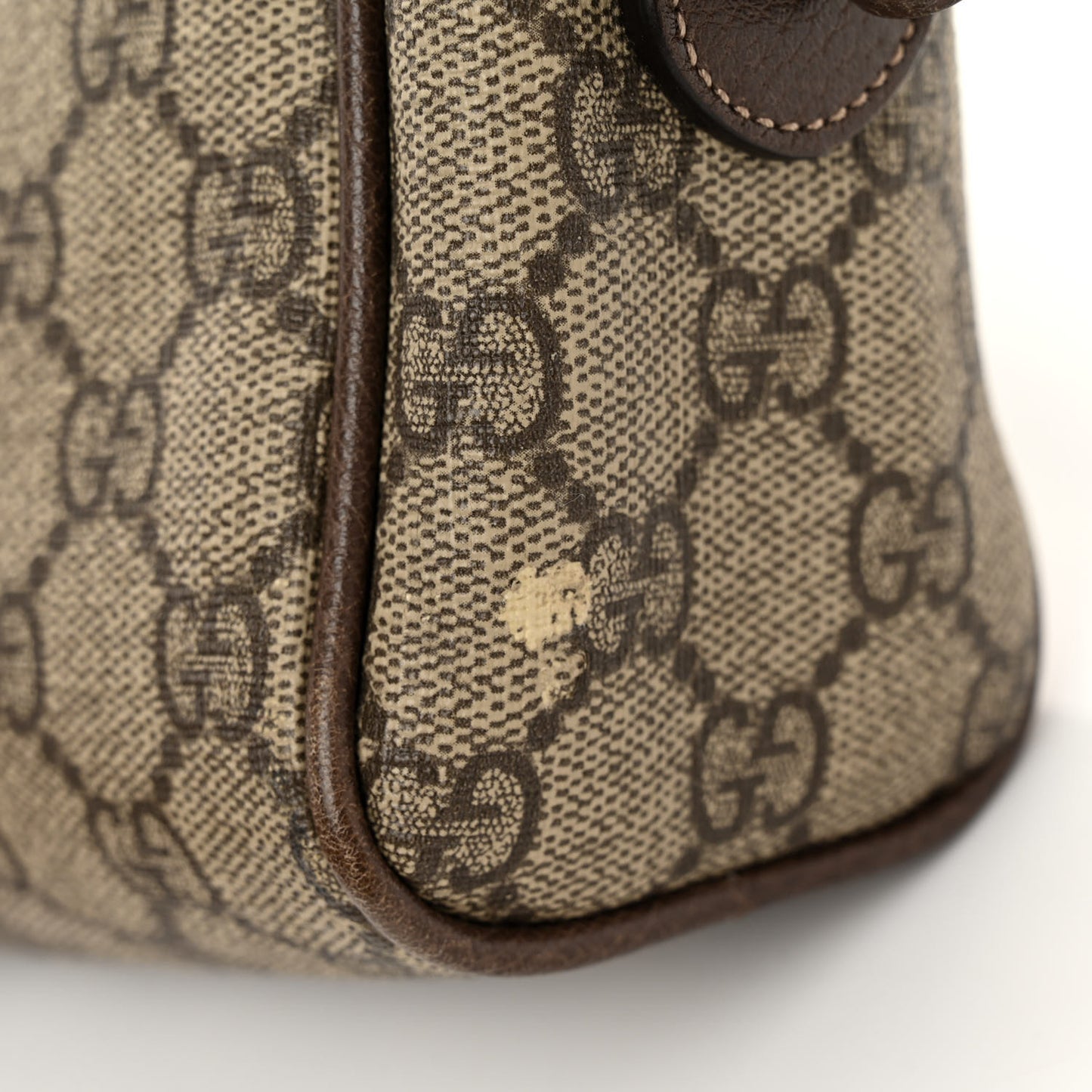 GG Supreme Monogram Web Small Ophidia Shoulder Bag Brown