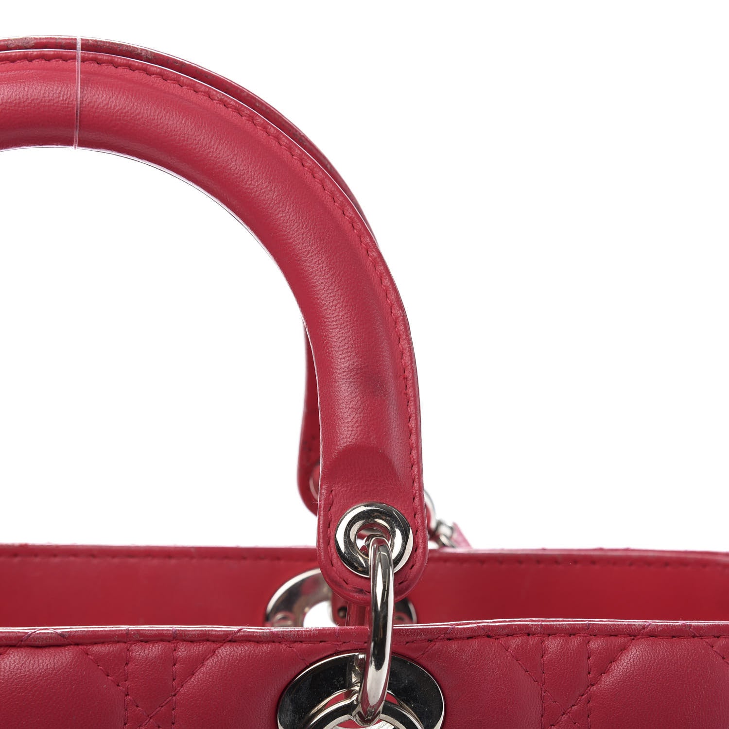 Christian Dior Lambskin Cannage Large Lady Dior Fuchsia 22 of 25