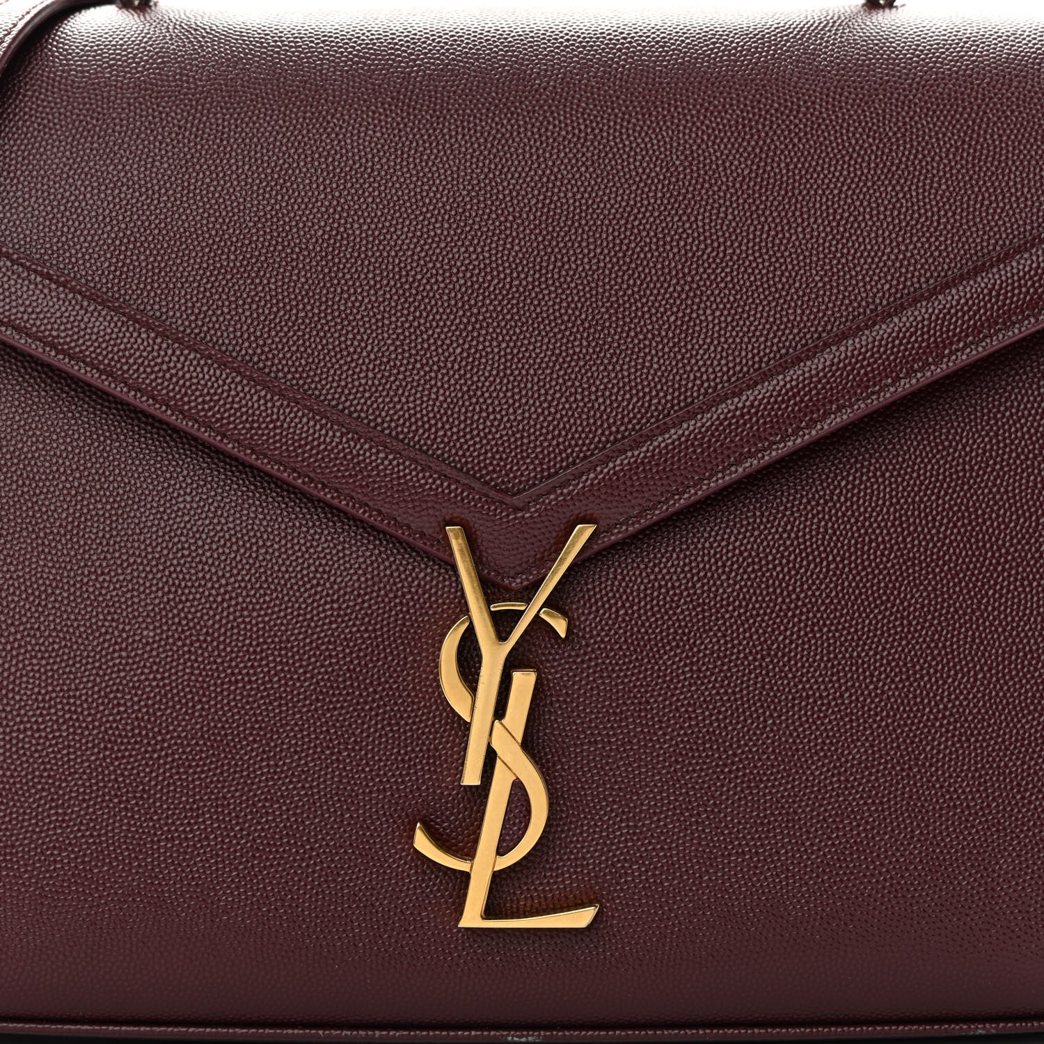 Saint Laurent Grain de Poudre Medium Classic Monogram Cassandra Top Handle Rouge Legion 6 of 12