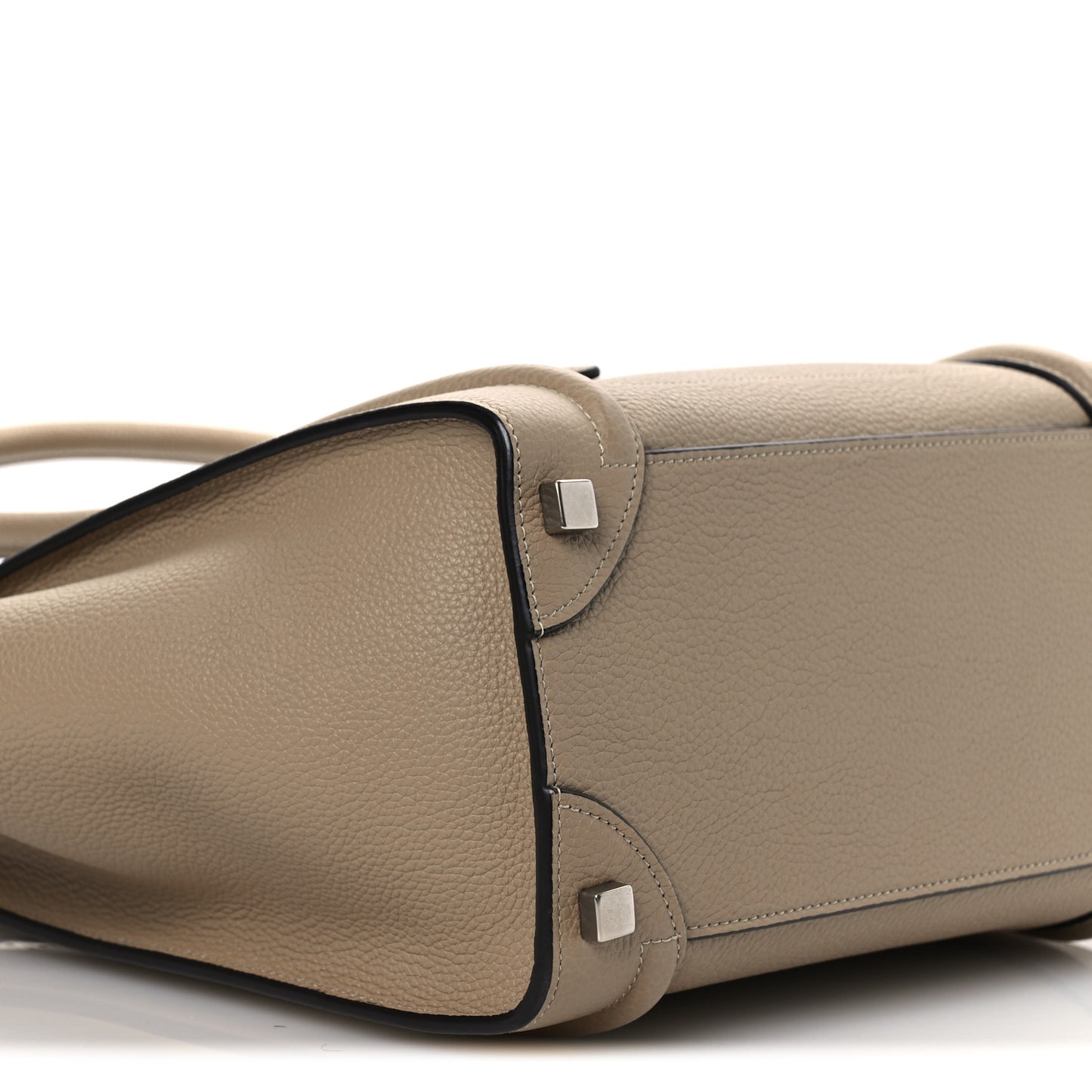 Drummed Calfskin Micro Luggage Dune