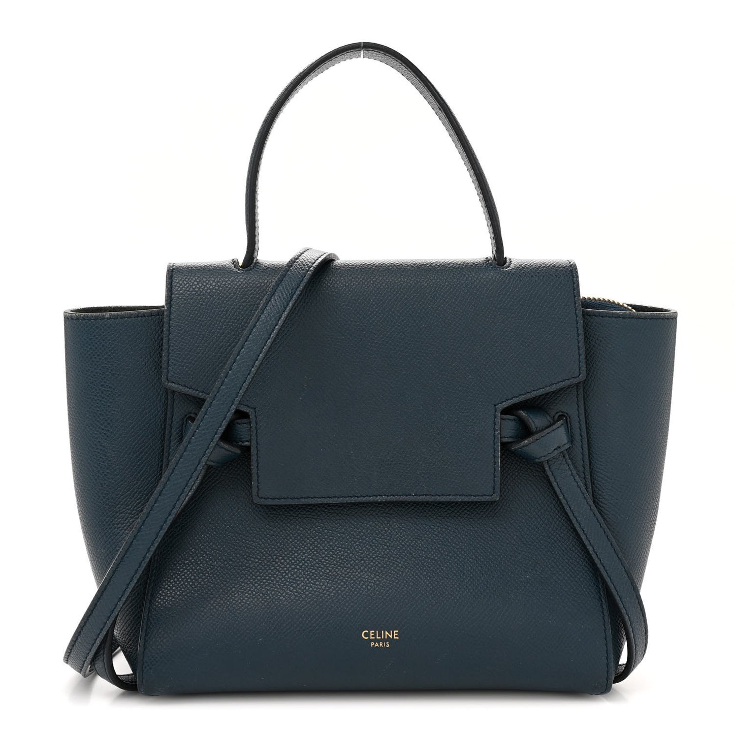 Baby Grained Calfskin Nano Belt Bag Abyss Blue