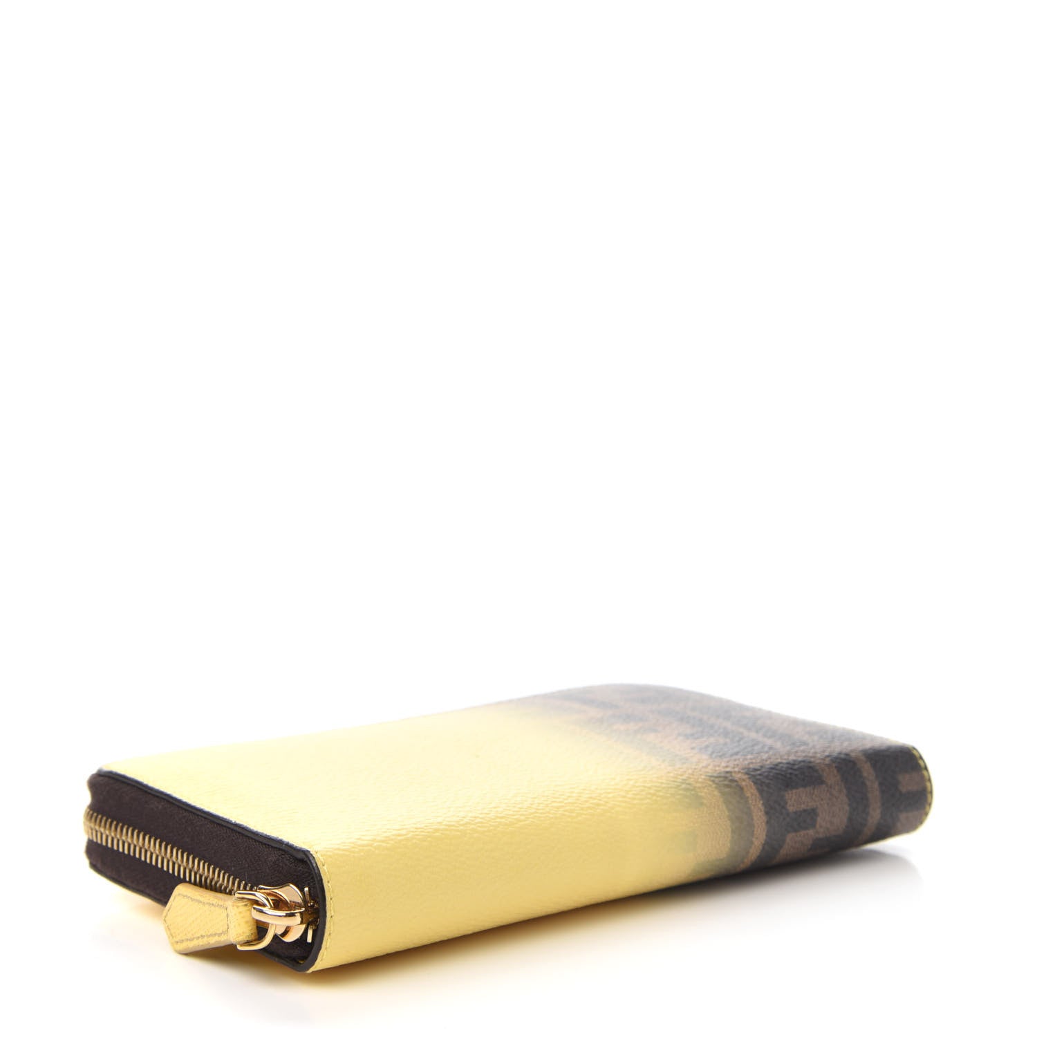 Fendi Zucca Spalmati Ombre Zip Around Wallet Tobacco Cedro 4 of 9