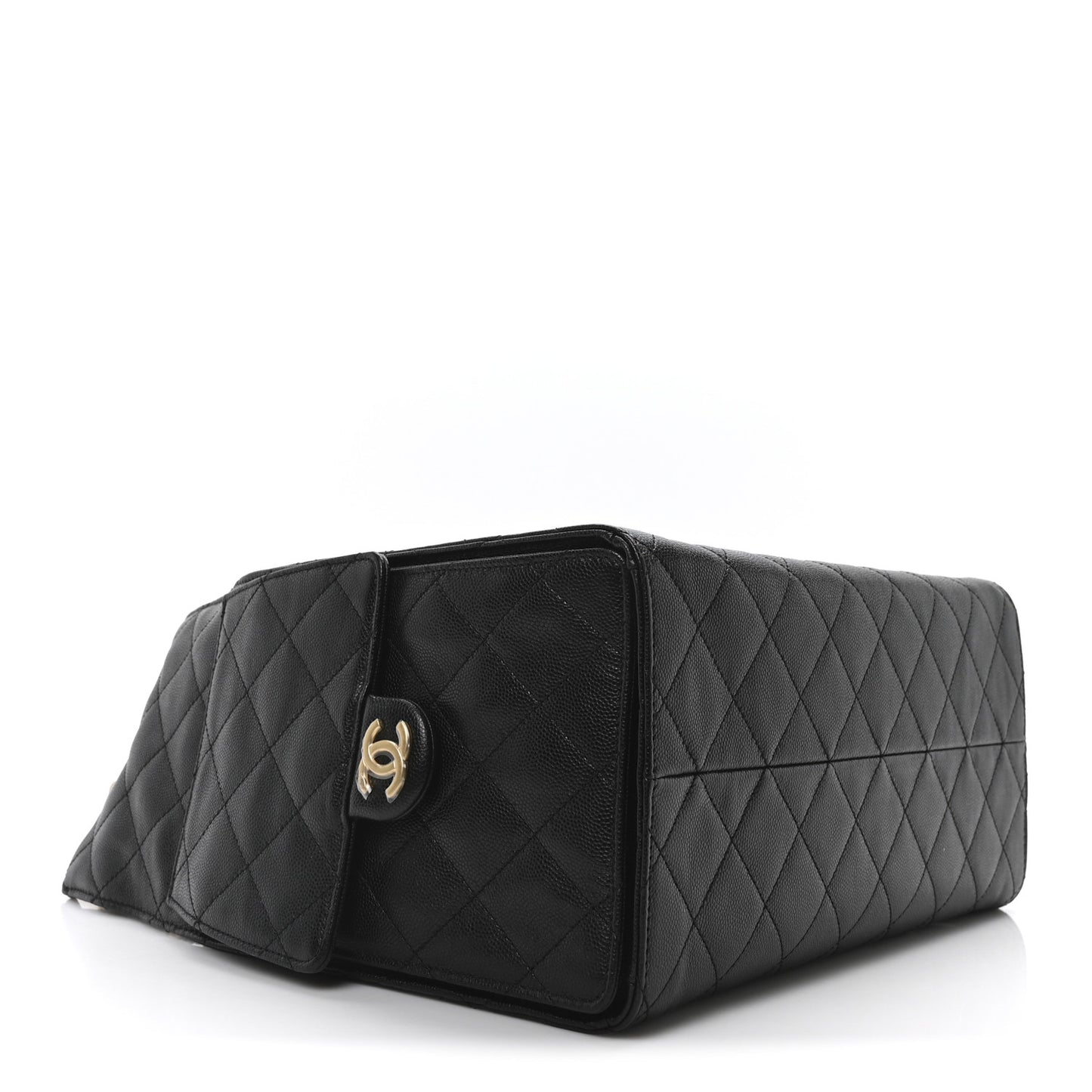 Caviar Quilted Medium Chanel 25 Handbag Black