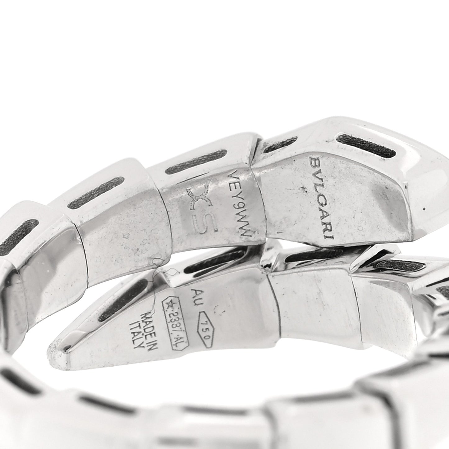 18K White Gold Serpenti Viper Ring XS