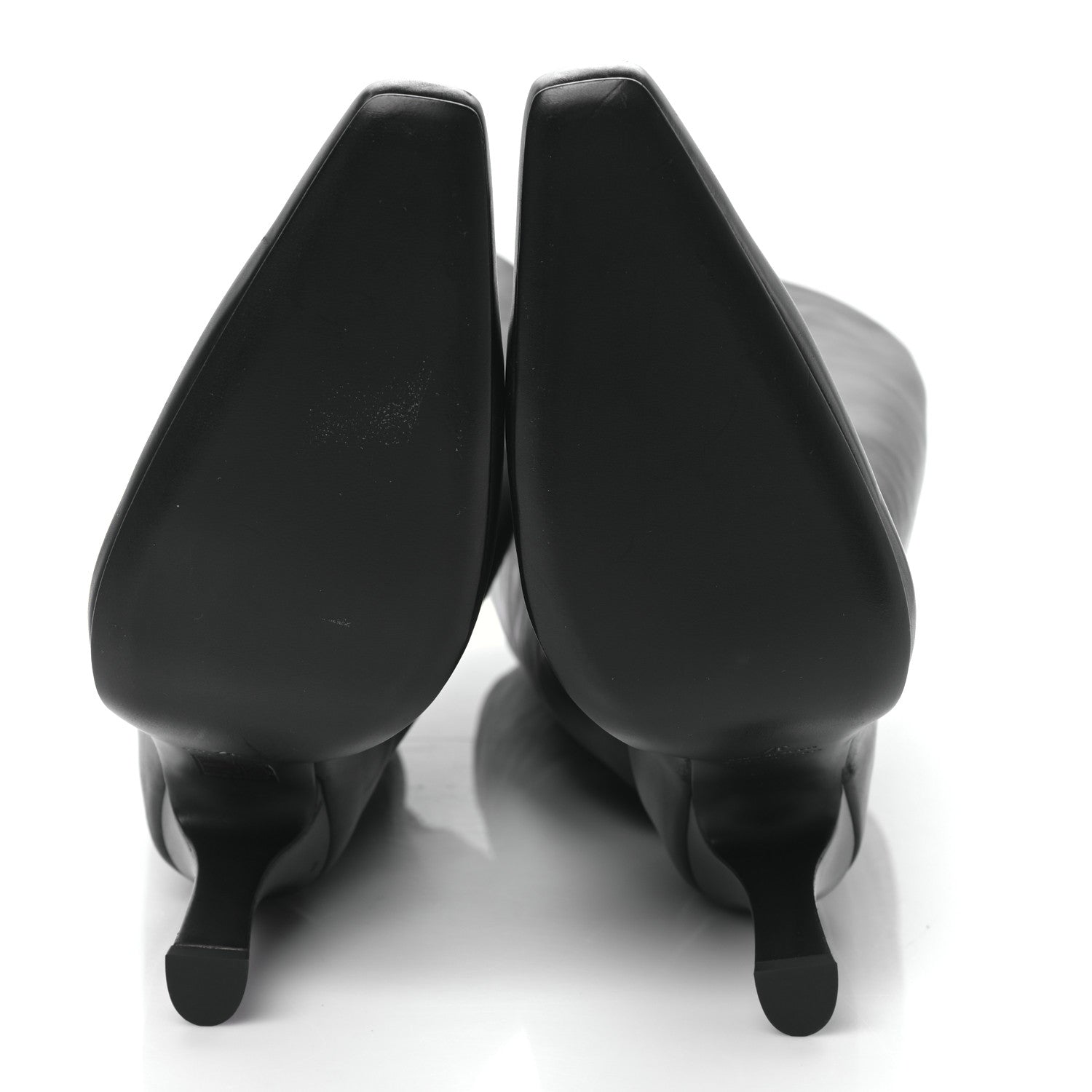 Balenciaga Shiny Super Soft Calfskin Falkon 105mm Knee High Boots 37 Black 5 of 8