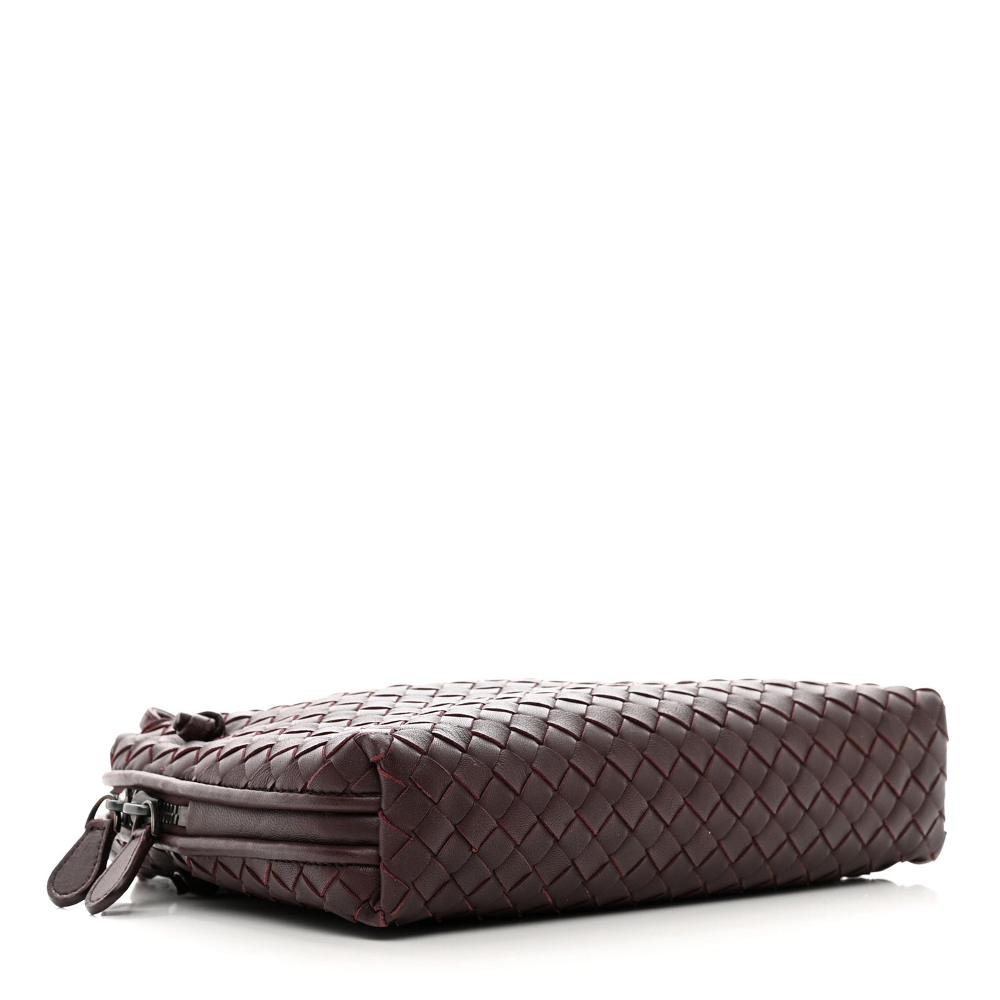 Nappa Intrecciato Nodini Crossbody Messenger Burgundy