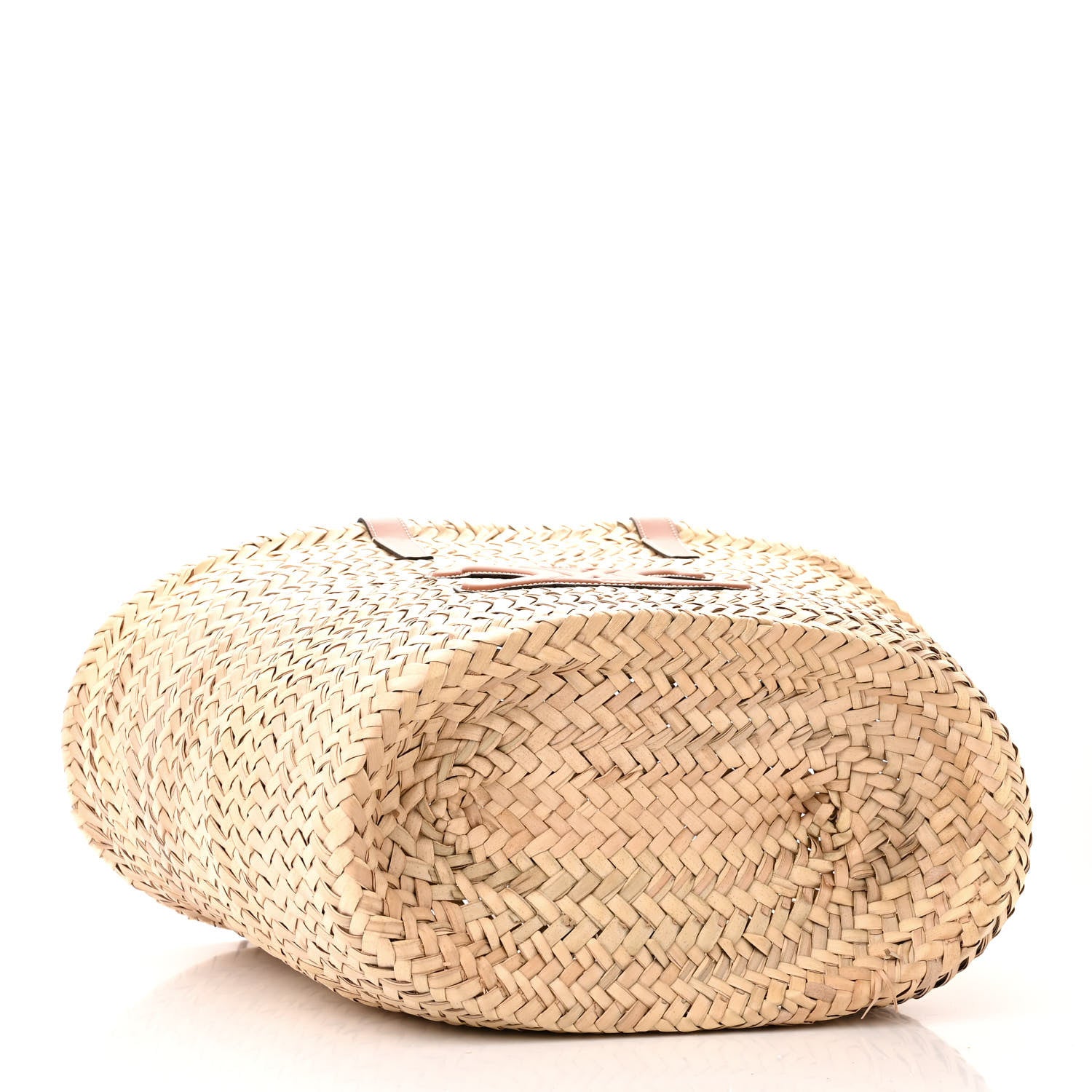 Celine Raffia Calfskin Triomphe Medium Panier Tan 4 of 9