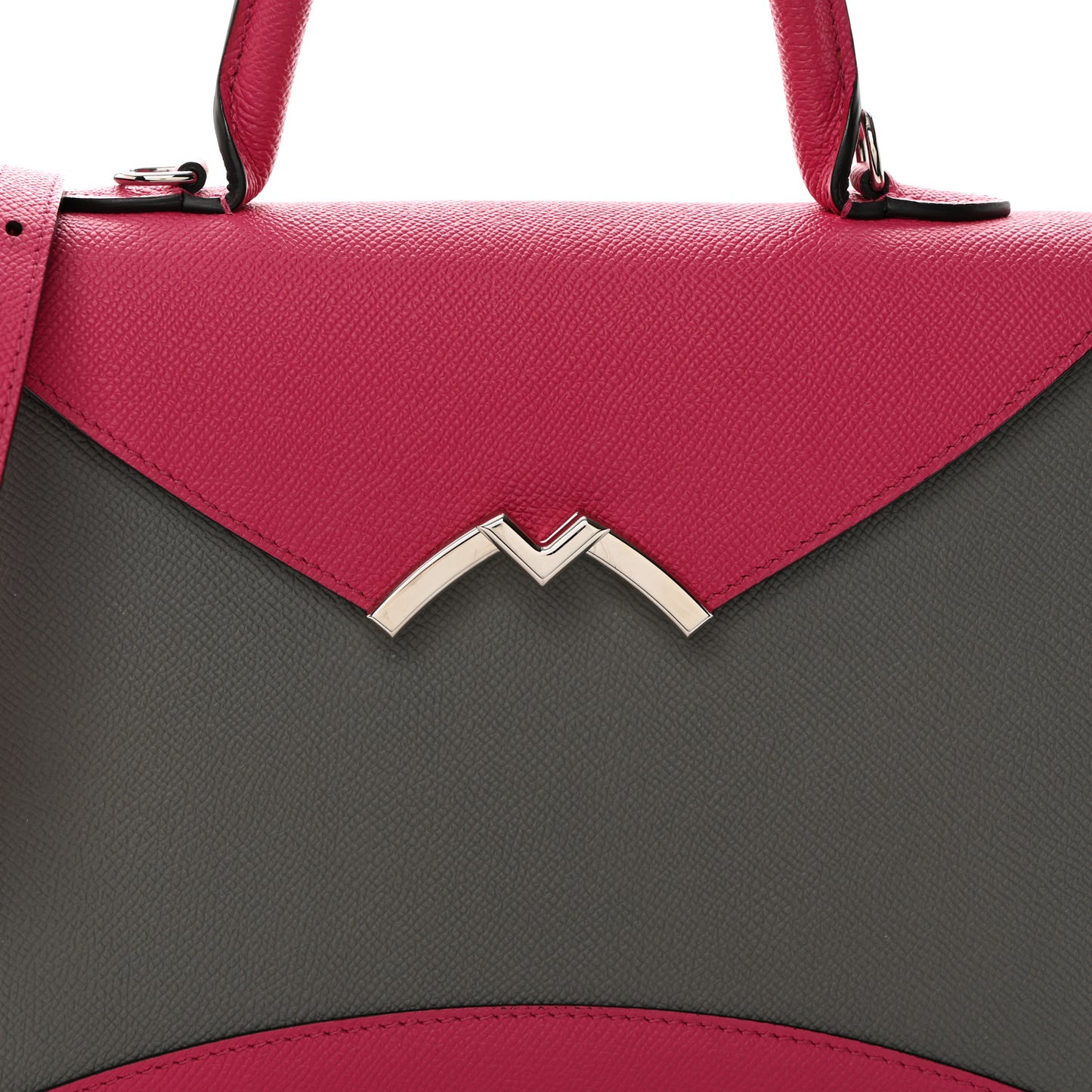 Carat Calfskin Bicolor Gabrielle PM Fuchsia Tourterelle