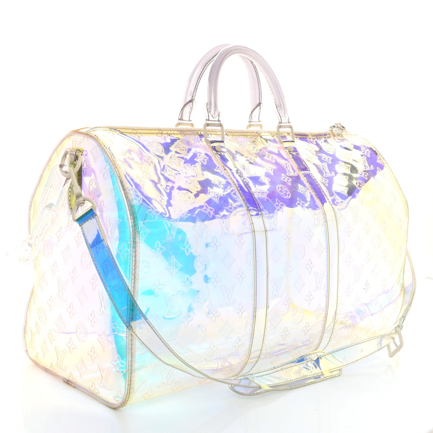 PVC Monogram Keepall Bandouliere 50 Iridescent Prism