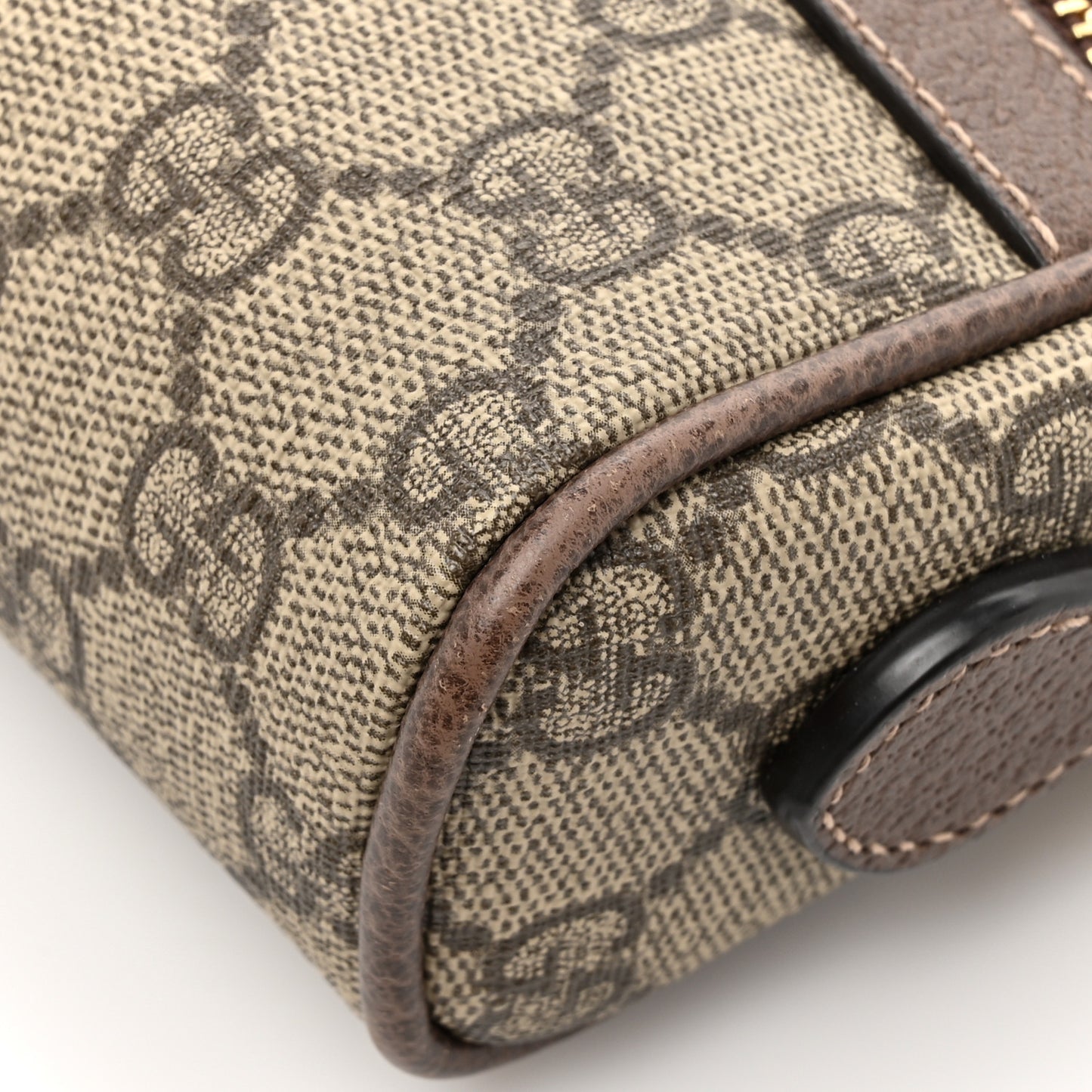 GG Supreme Monogram Web Mini Ophidia Shoulder Bag Brown