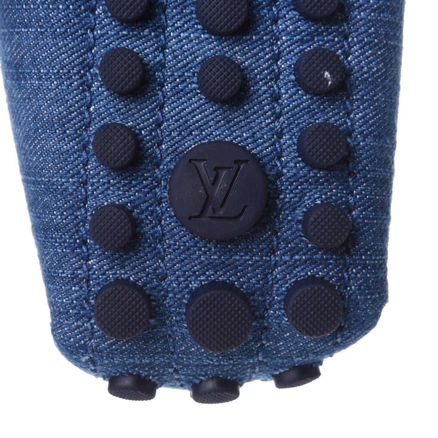 Monogram Denim Gloria Loafers 39.5 Blue