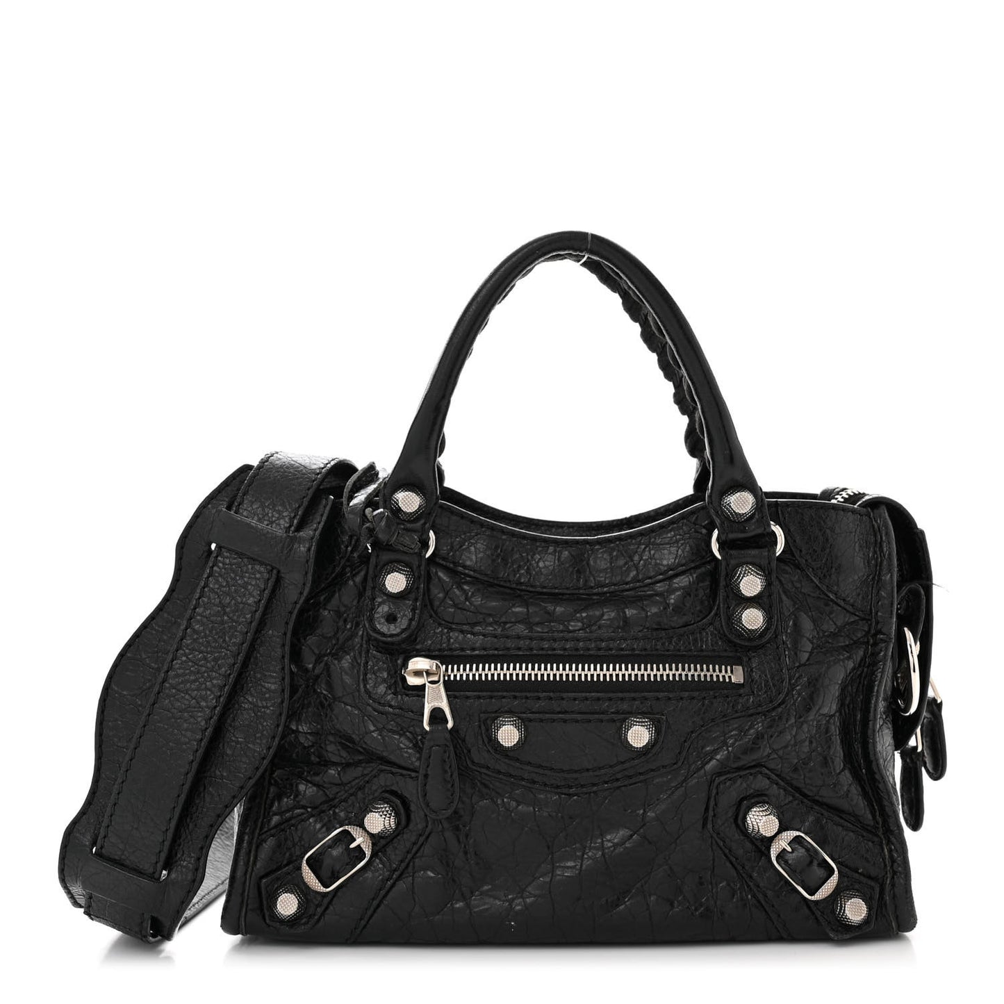 Agneau Giant 12 Silver Hardware Mini City Black