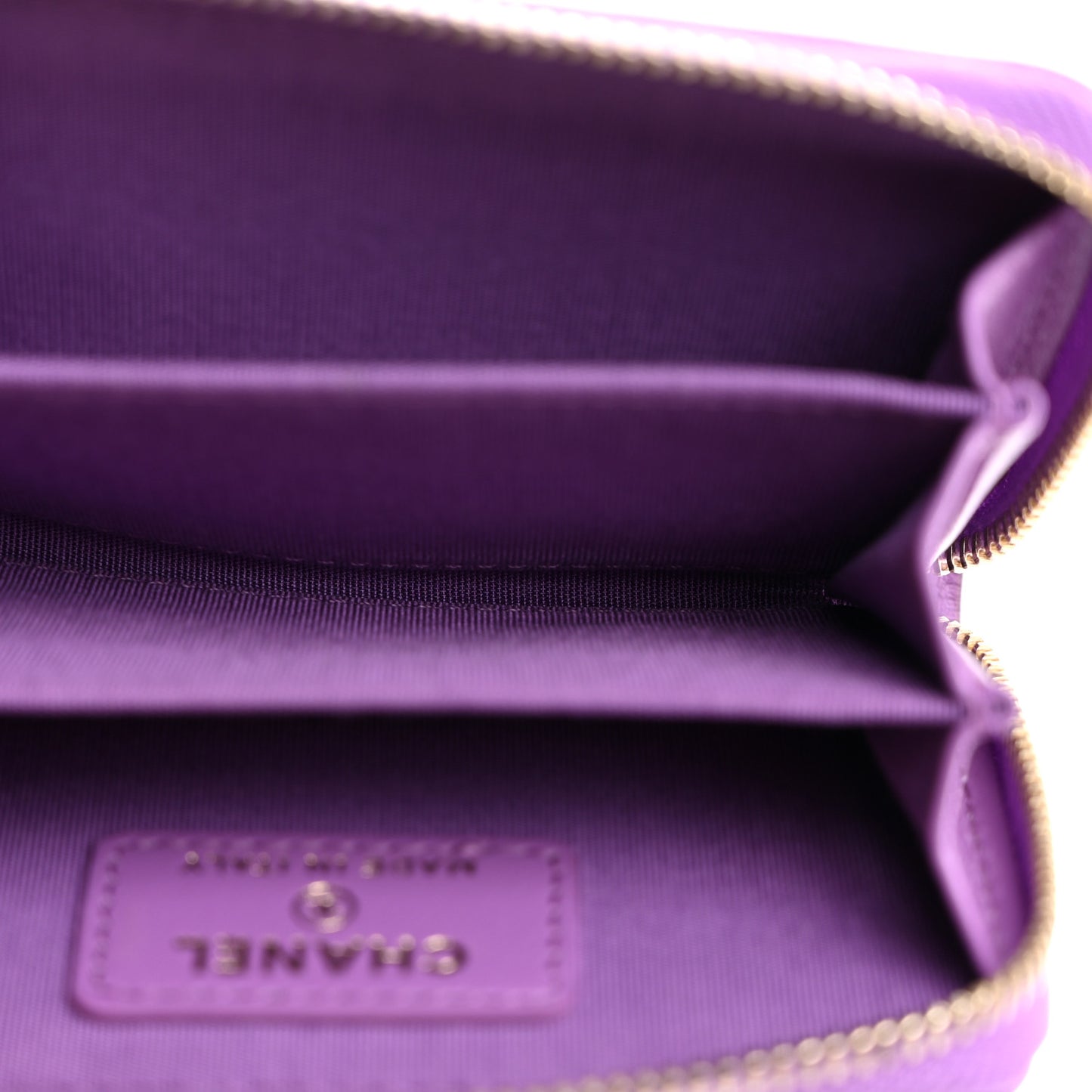 Caviar Quilted Filigree Coin Purse Purple